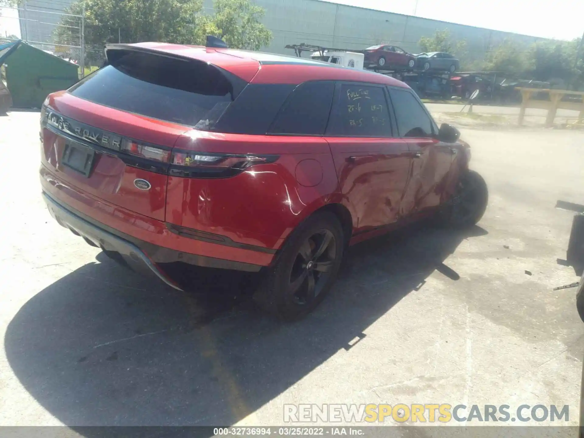 4 Фотография поврежденного автомобиля SALYK2EXXLA253445 LAND ROVER RANGE ROVER VELAR 2020