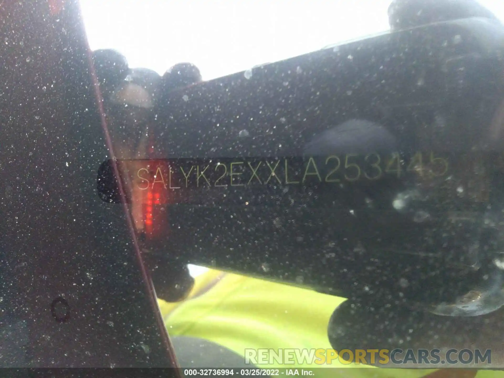 9 Photograph of a damaged car SALYK2EXXLA253445 LAND ROVER RANGE ROVER VELAR 2020