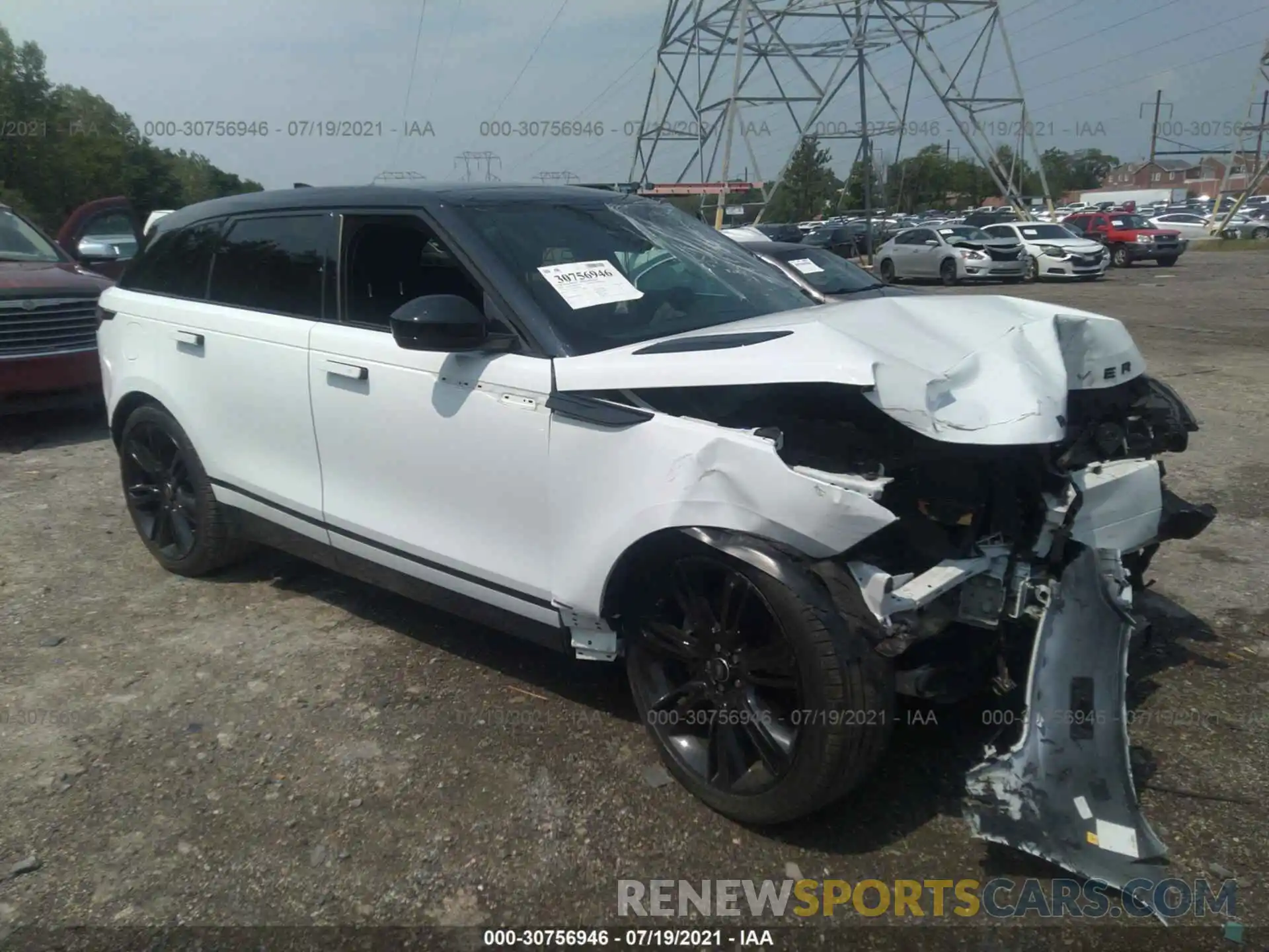 1 Photograph of a damaged car SALYK2FV4LA253955 LAND ROVER RANGE ROVER VELAR 2020