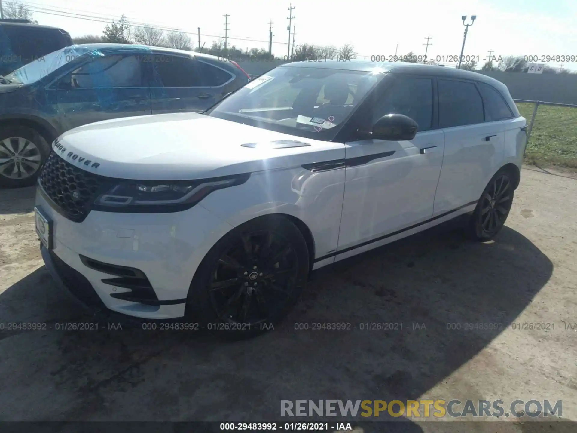 2 Фотография поврежденного автомобиля SALYK2FV8LA243994 LAND ROVER RANGE ROVER VELAR 2020