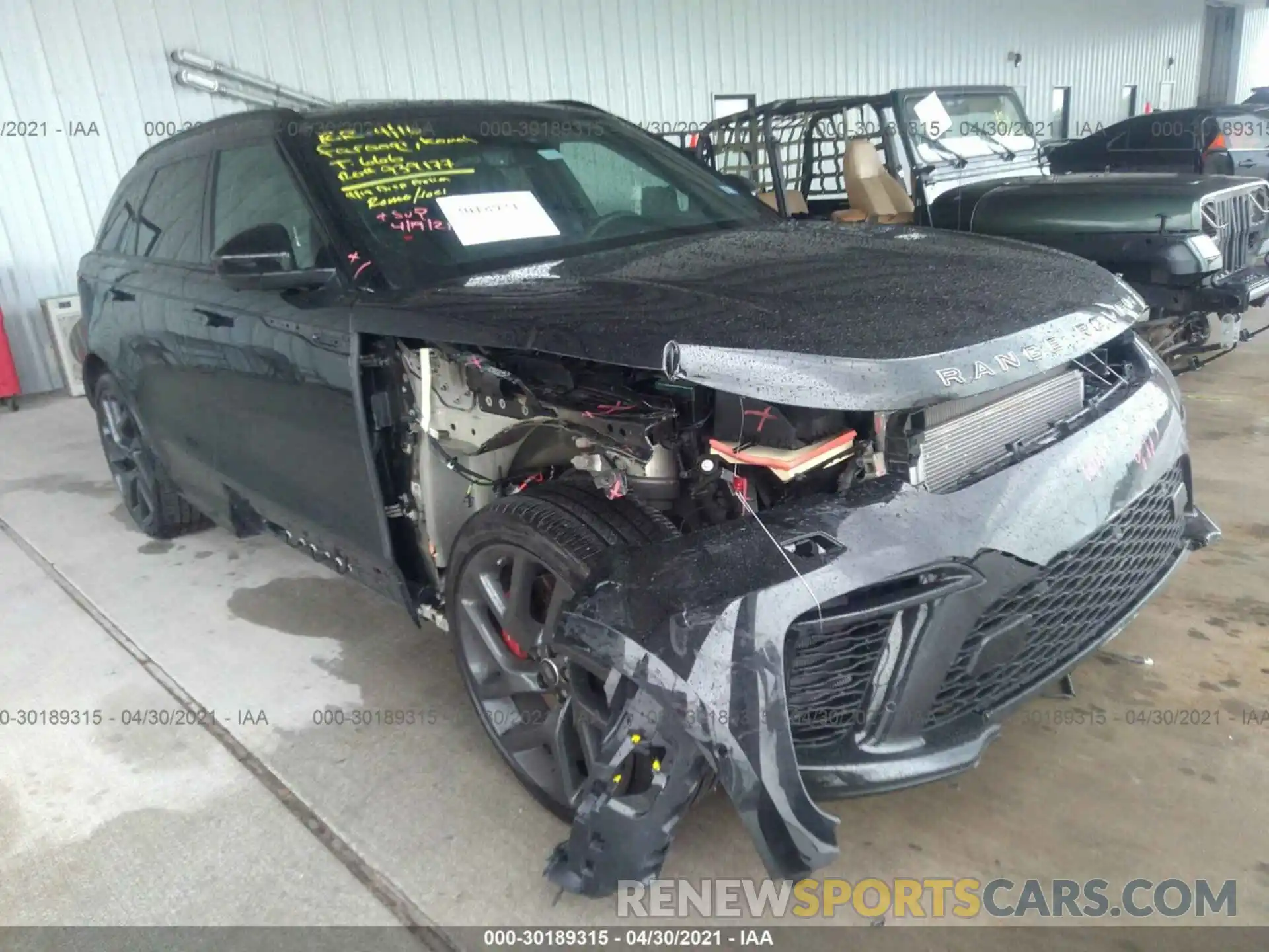 1 Photograph of a damaged car SALYU2EE2LA280762 LAND ROVER RANGE ROVER VELAR 2020