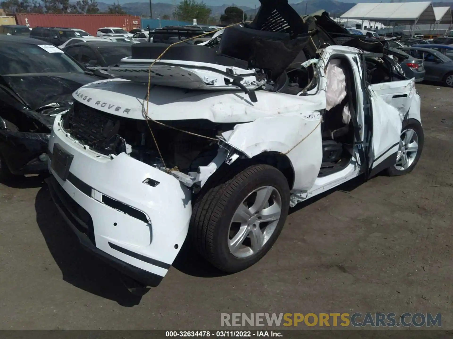 2 Photograph of a damaged car SALYJ2EX1MA309762 LAND ROVER RANGE ROVER VELAR 2021