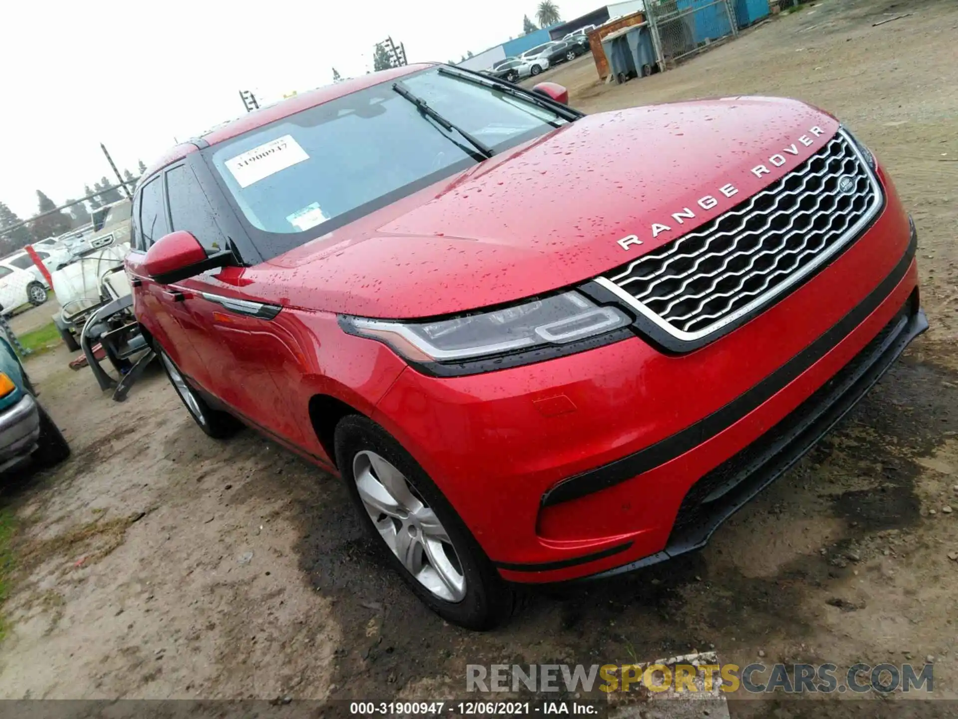 1 Photograph of a damaged car SALYJ2EX3MA321640 LAND ROVER RANGE ROVER VELAR 2021