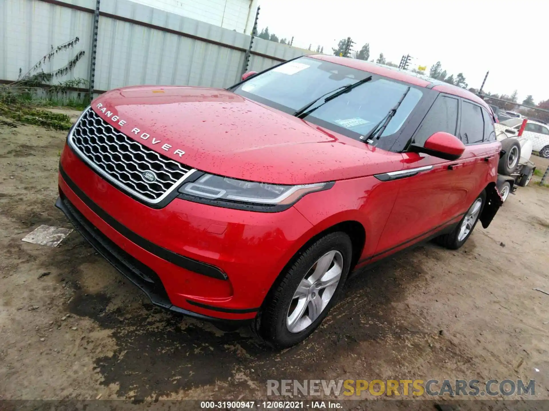 2 Фотография поврежденного автомобиля SALYJ2EX3MA321640 LAND ROVER RANGE ROVER VELAR 2021