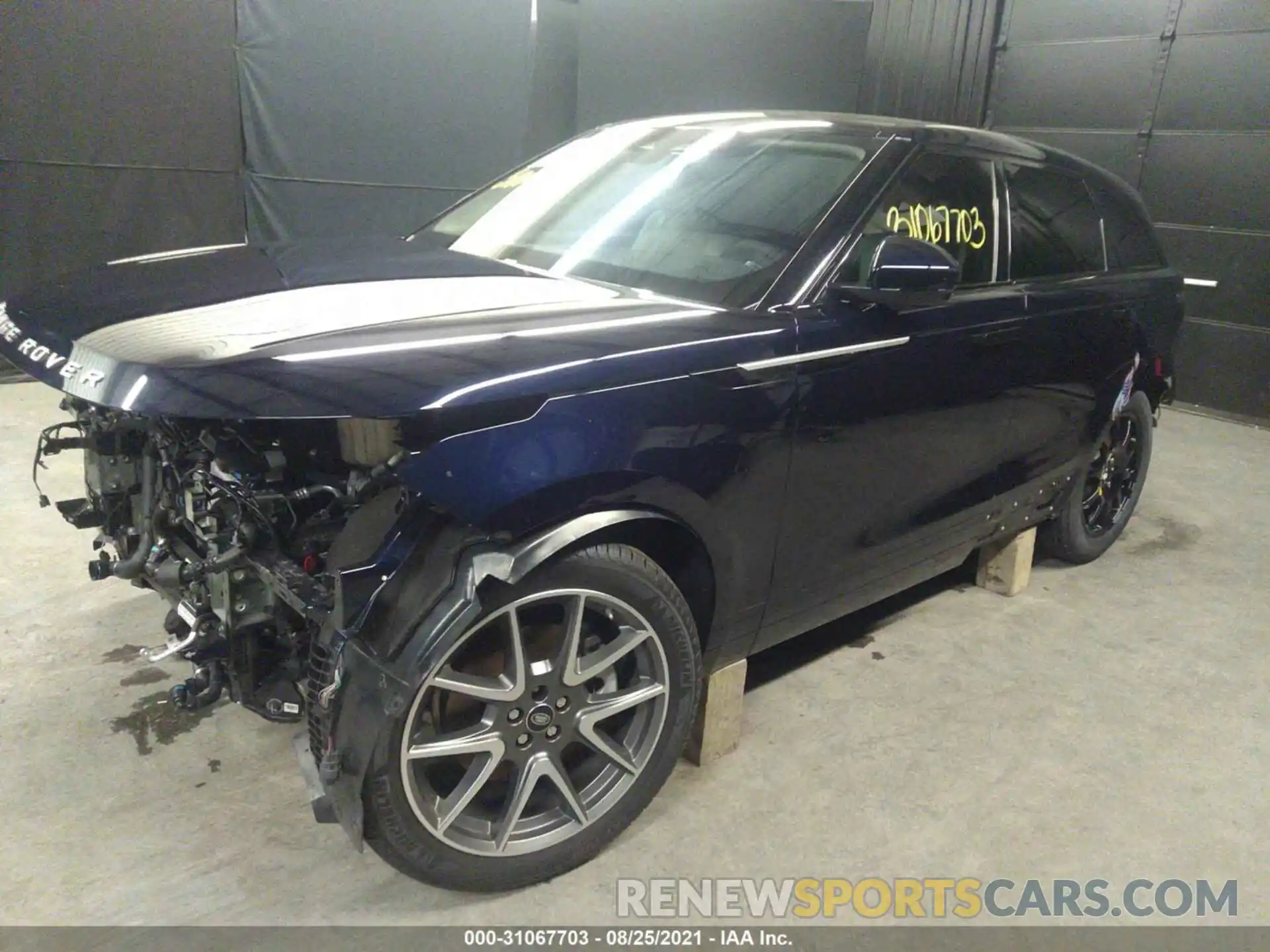 2 Photograph of a damaged car SALYJ2EX6MA298550 LAND ROVER RANGE ROVER VELAR 2021