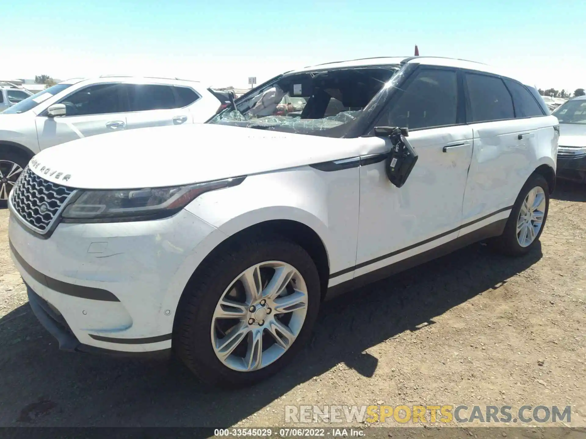 2 Фотография поврежденного автомобиля SALYJ2EX7MA317512 LAND ROVER RANGE ROVER VELAR 2021