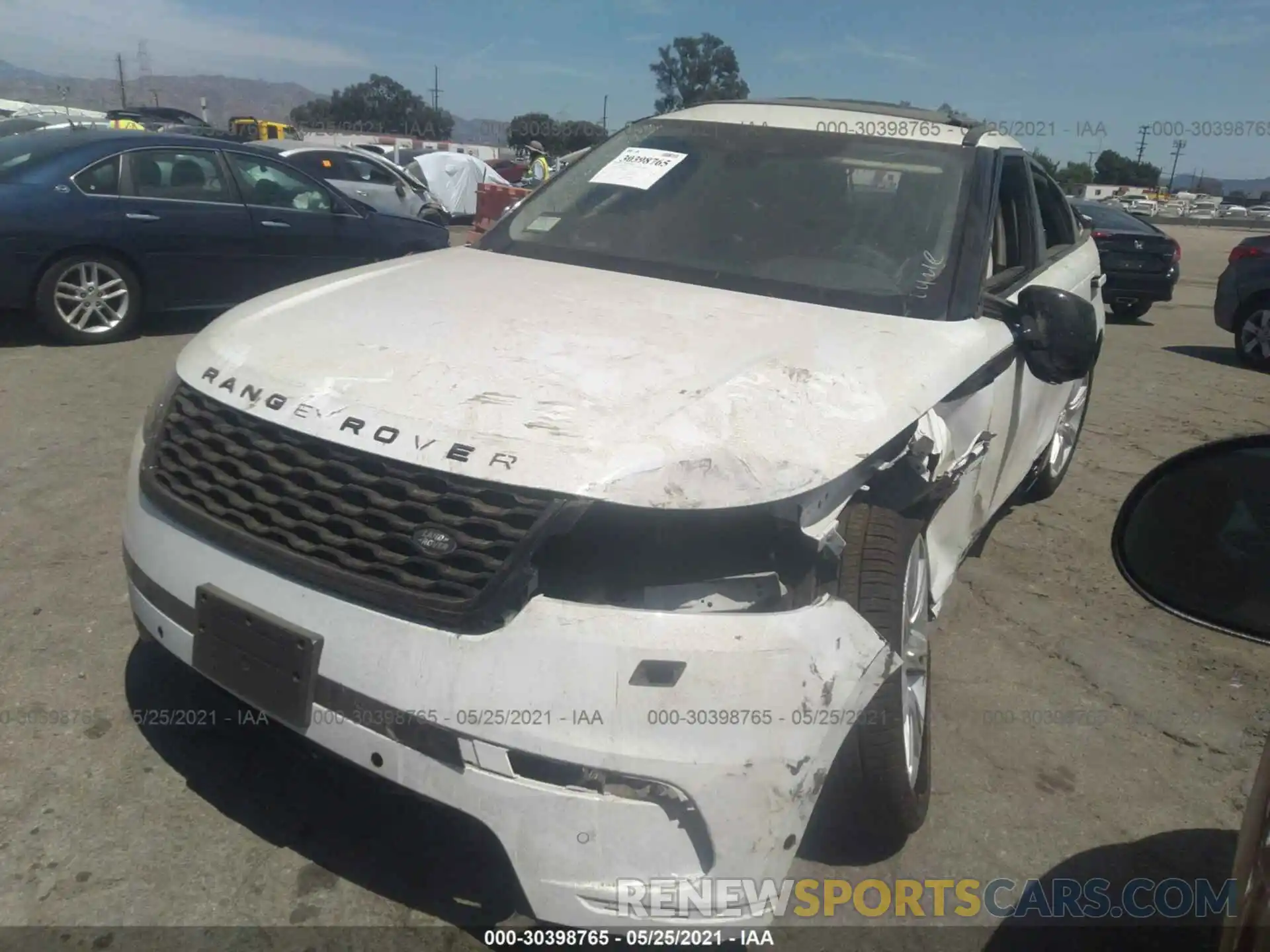 2 Photograph of a damaged car SALYJ2EX8MA299876 LAND ROVER RANGE ROVER VELAR 2021