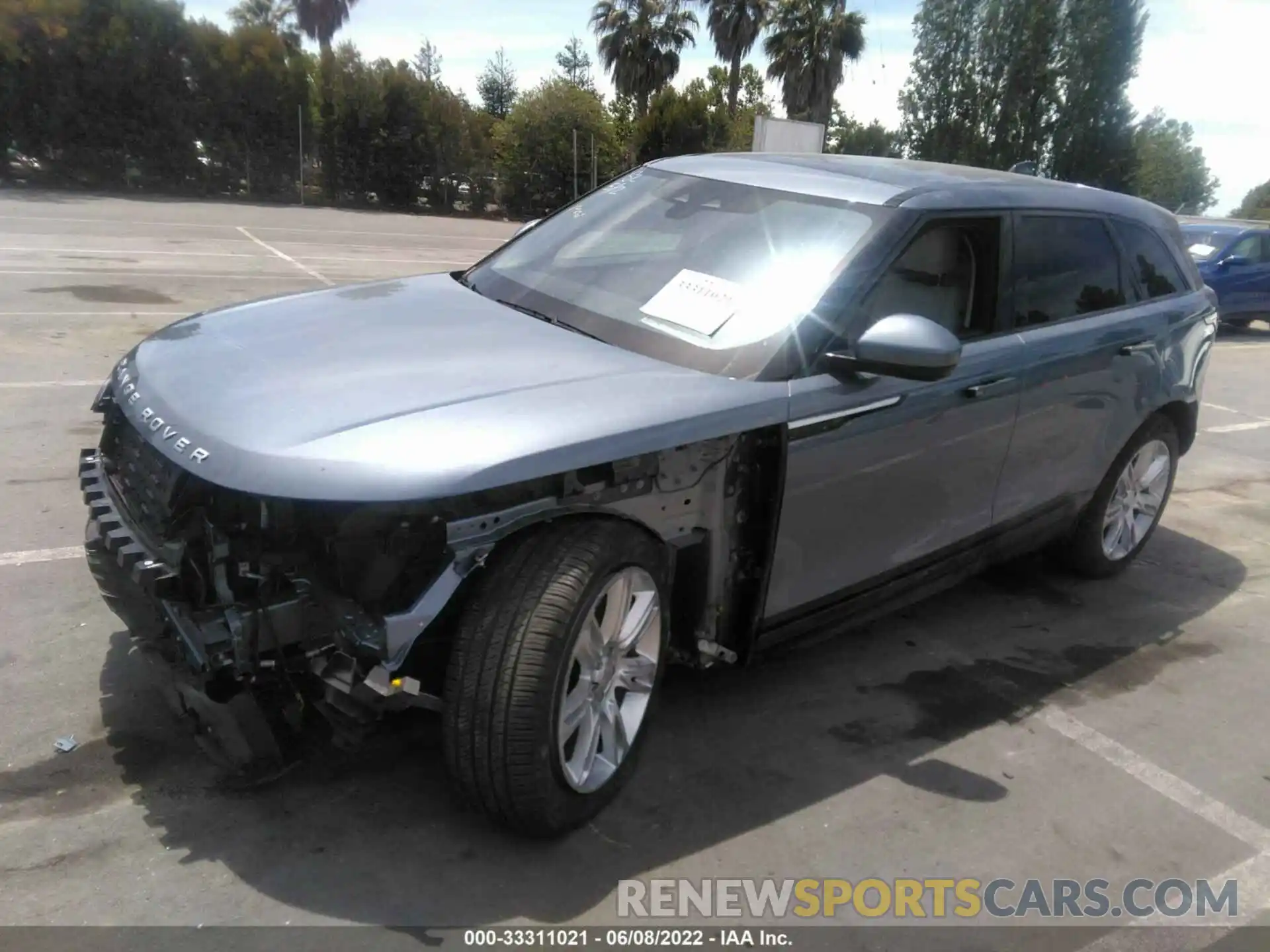 2 Photograph of a damaged car SALYJ2EXXMA319027 LAND ROVER RANGE ROVER VELAR 2021