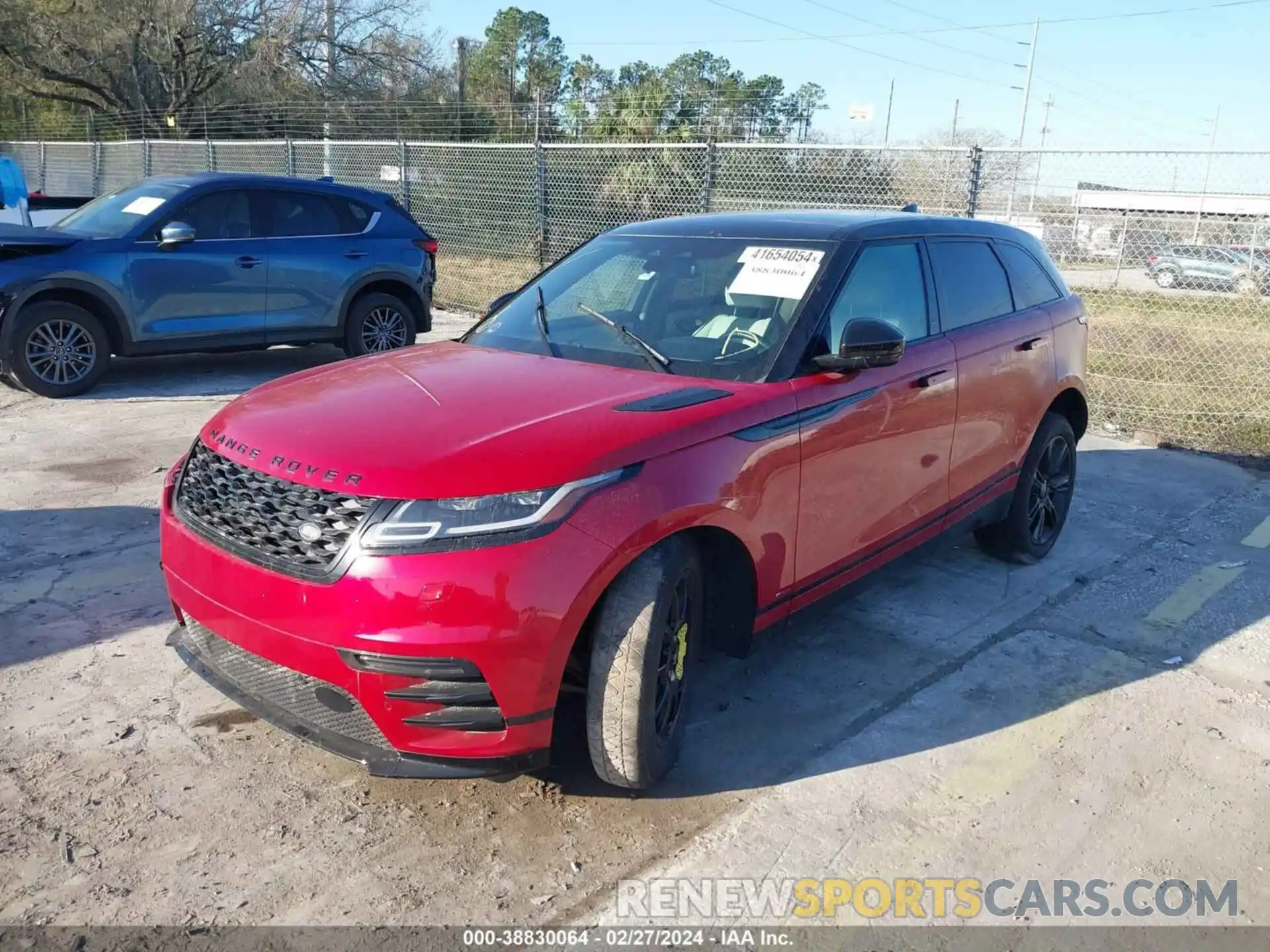 2 Photograph of a damaged car SALYT2EX1MA305561 LAND ROVER RANGE ROVER VELAR 2021