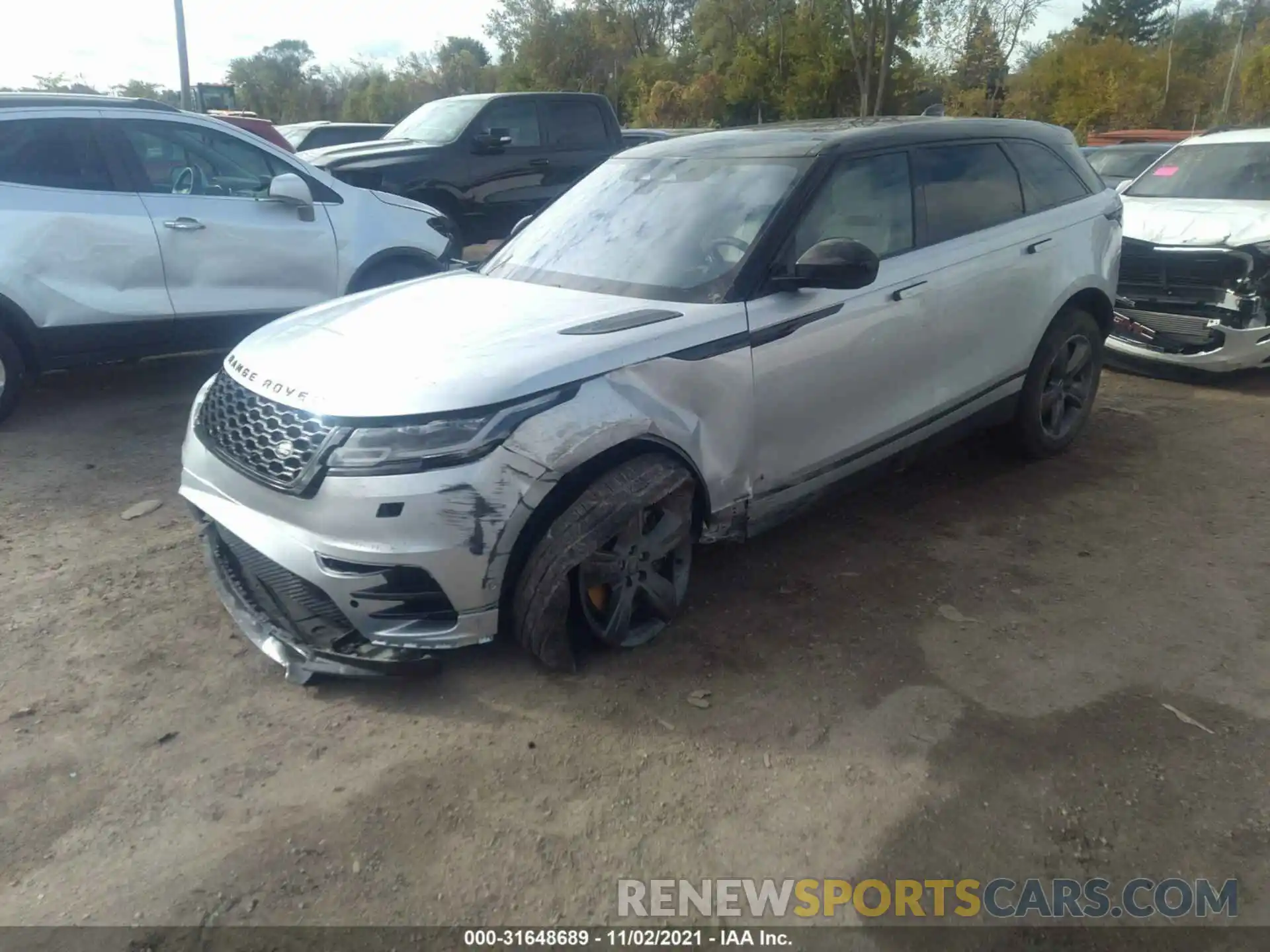 2 Photograph of a damaged car SALYT2EX1MA321887 LAND ROVER RANGE ROVER VELAR 2021