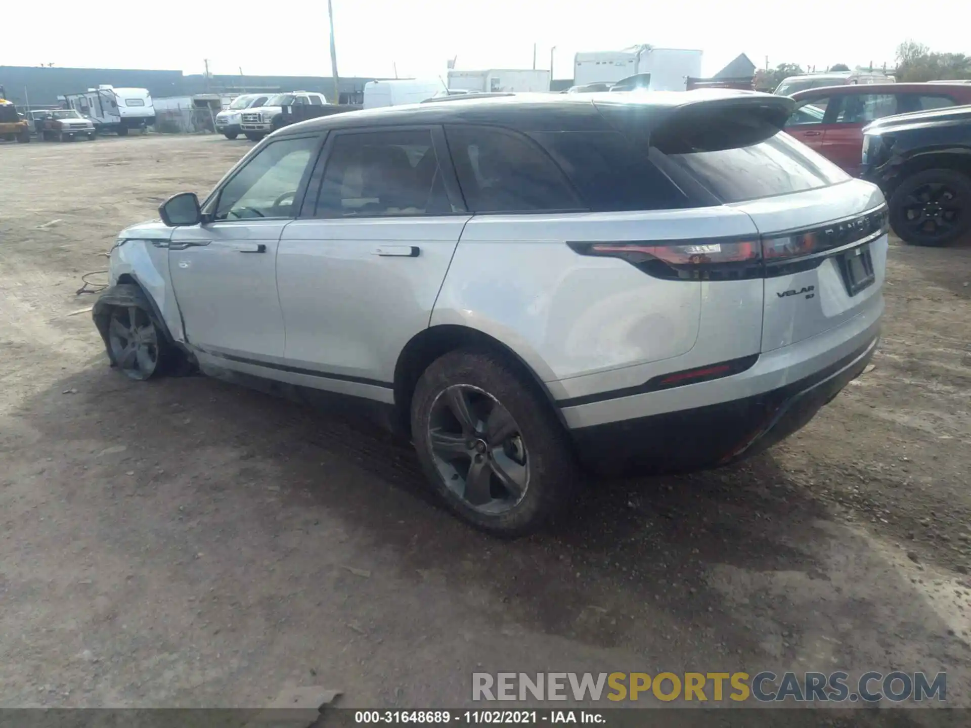 3 Photograph of a damaged car SALYT2EX1MA321887 LAND ROVER RANGE ROVER VELAR 2021