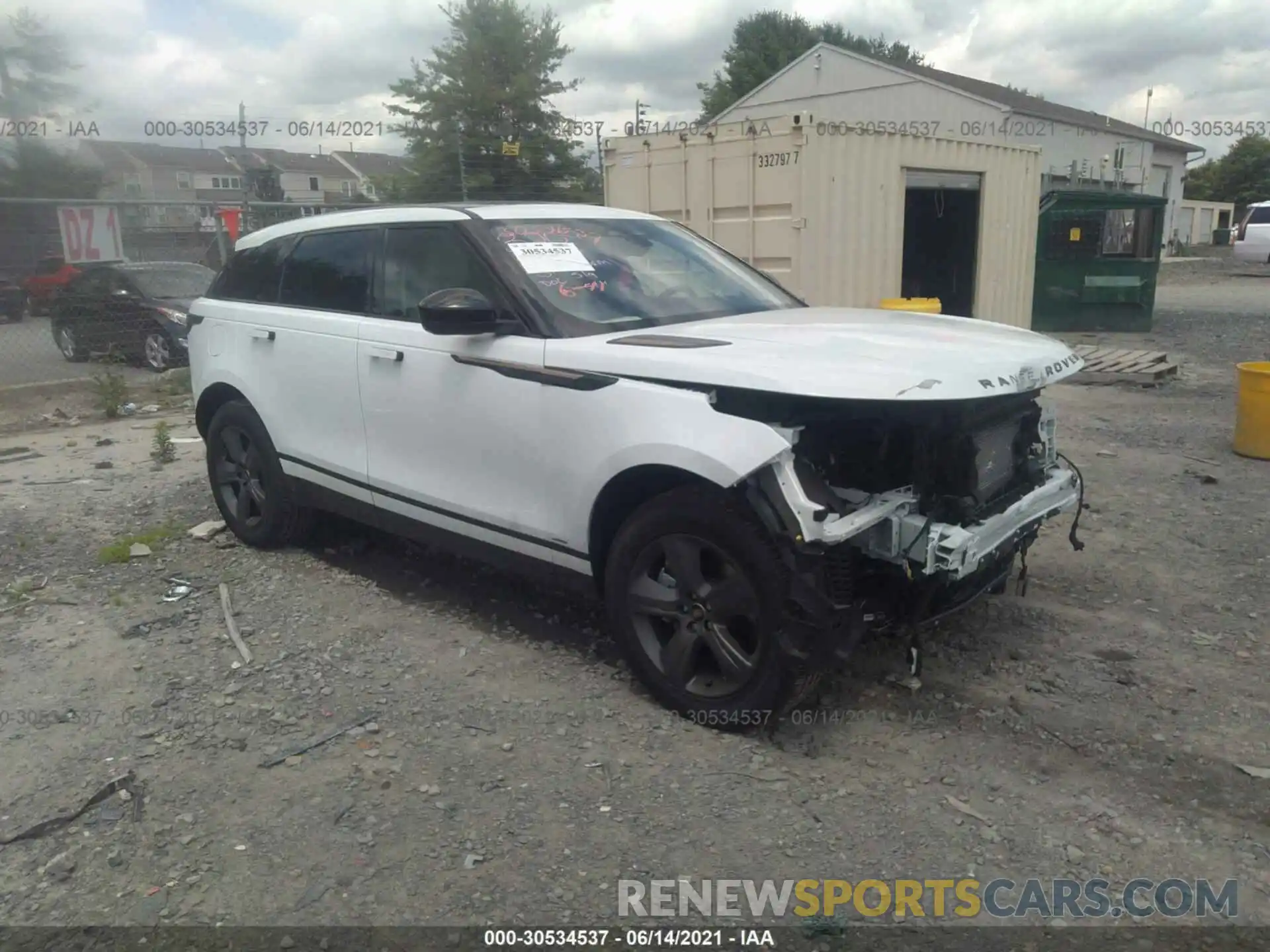 1 Photograph of a damaged car SALYT2EX2MA313264 LAND ROVER RANGE ROVER VELAR 2021