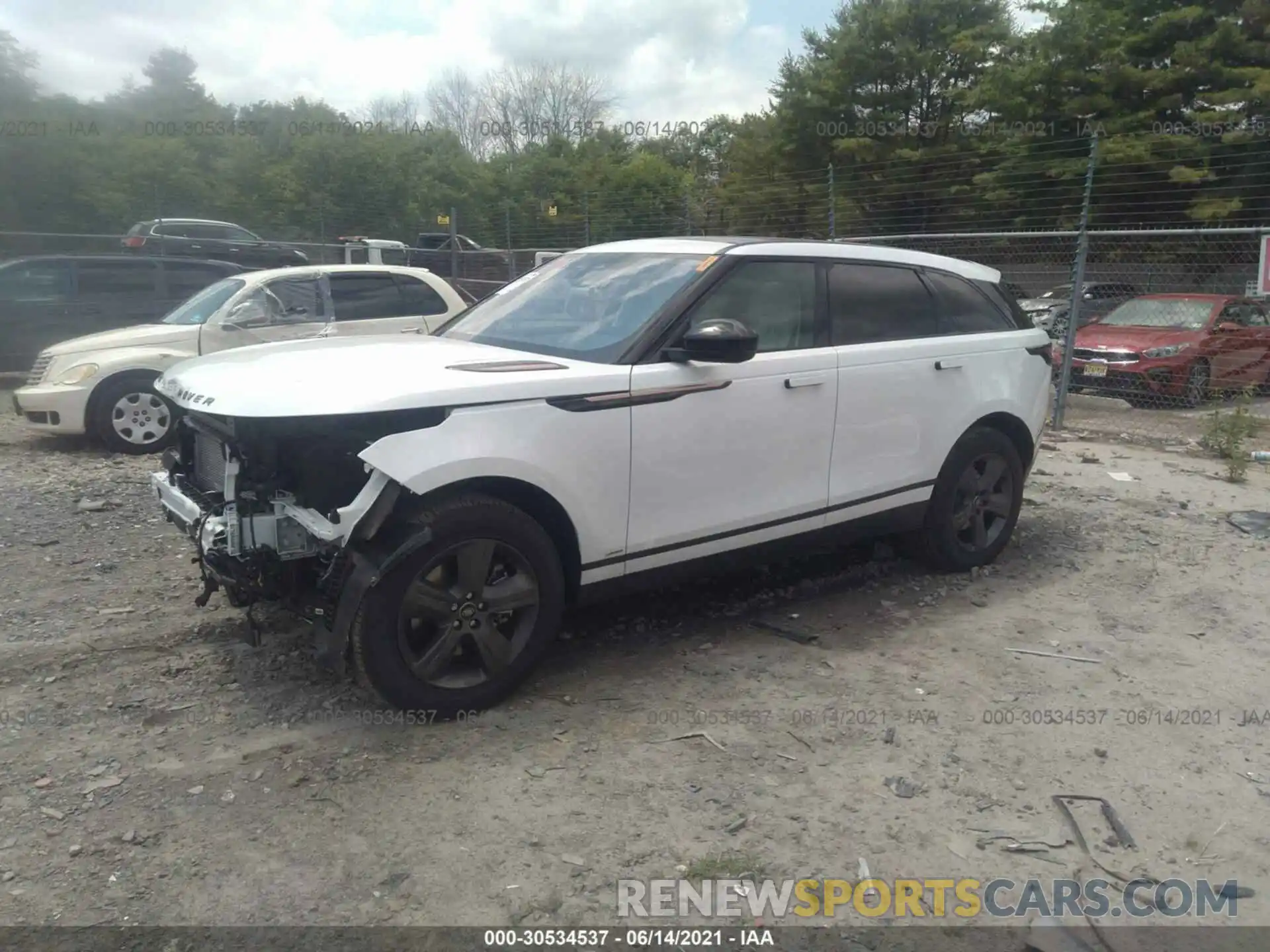 2 Фотография поврежденного автомобиля SALYT2EX2MA313264 LAND ROVER RANGE ROVER VELAR 2021