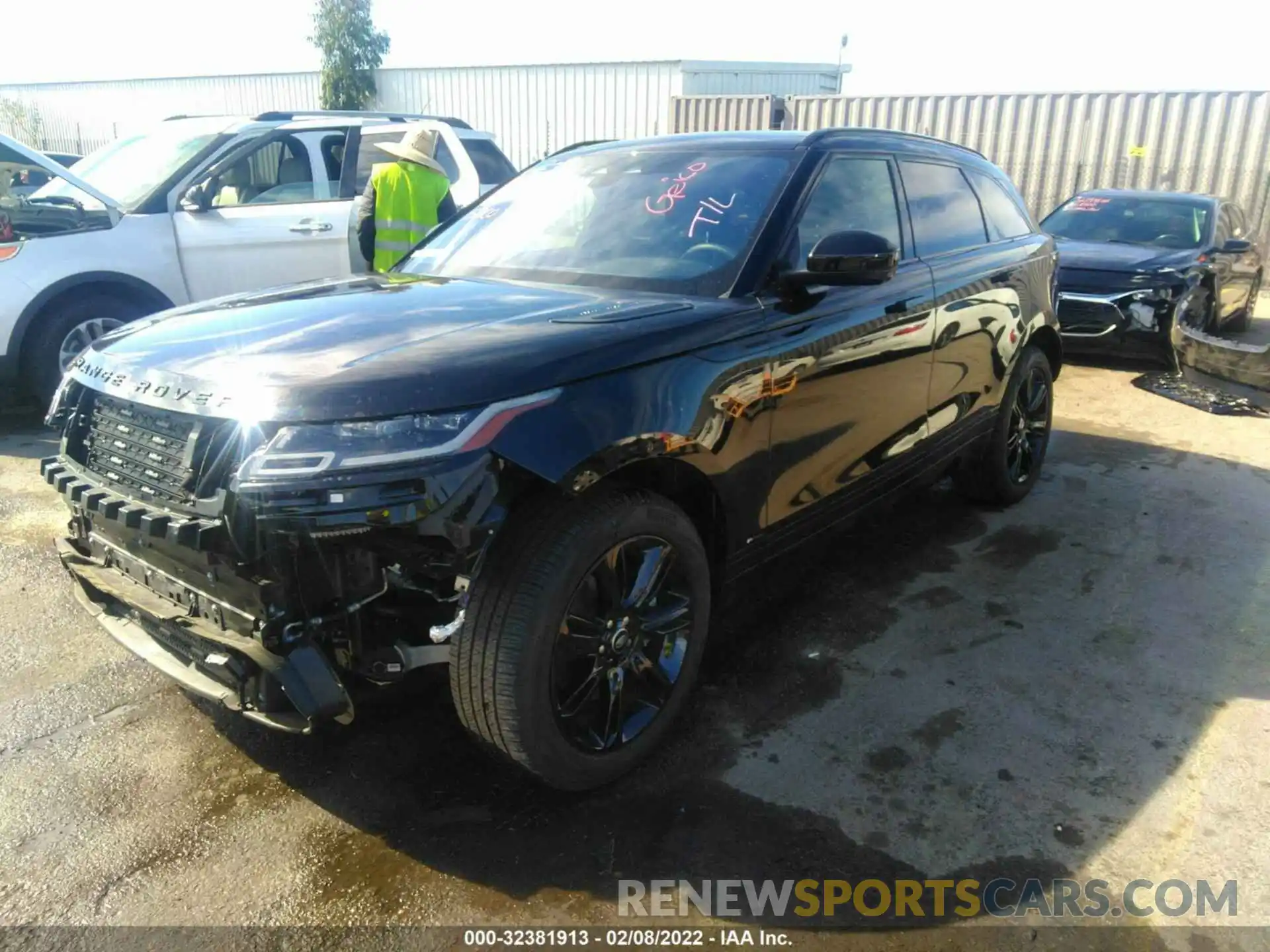 2 Photograph of a damaged car SALYT2EX7MA315432 LAND ROVER RANGE ROVER VELAR 2021