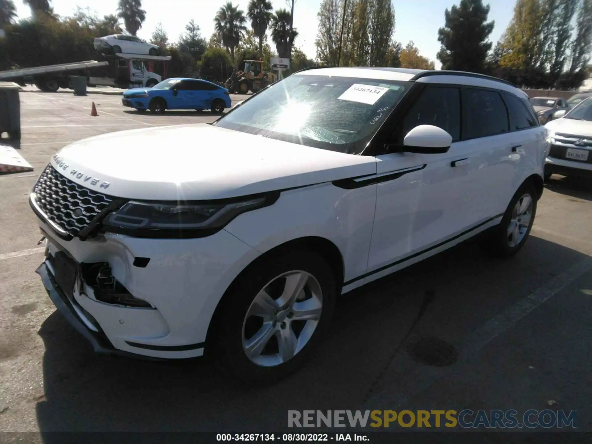 2 Photograph of a damaged car SALYJ2EXXNA331471 LAND ROVER RANGE ROVER VELAR 2022