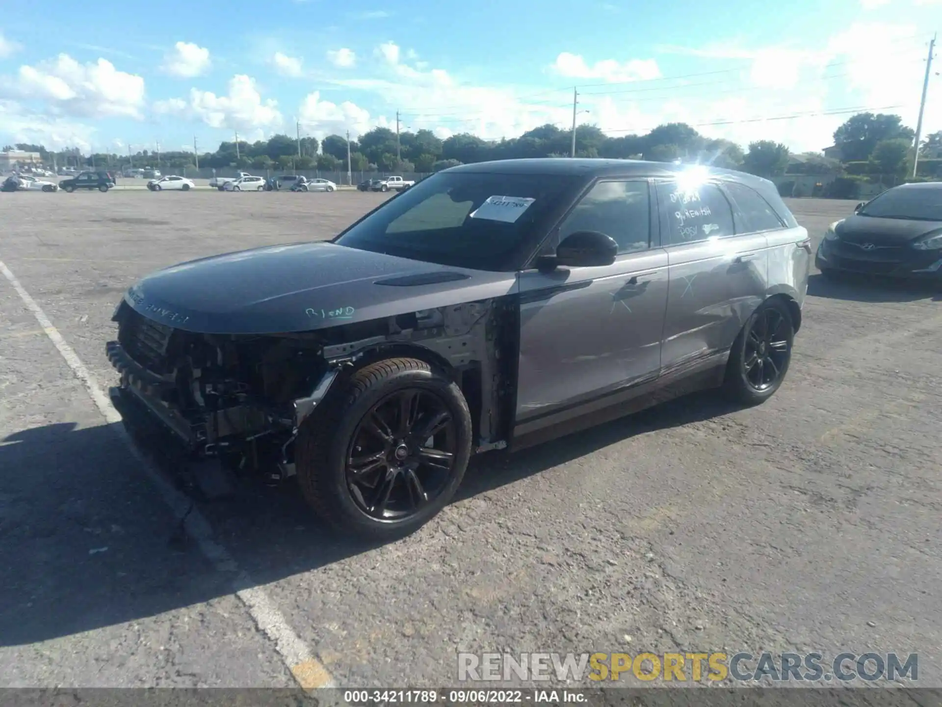 2 Photograph of a damaged car SALYT2EX1NA342501 LAND ROVER RANGE ROVER VELAR 2022