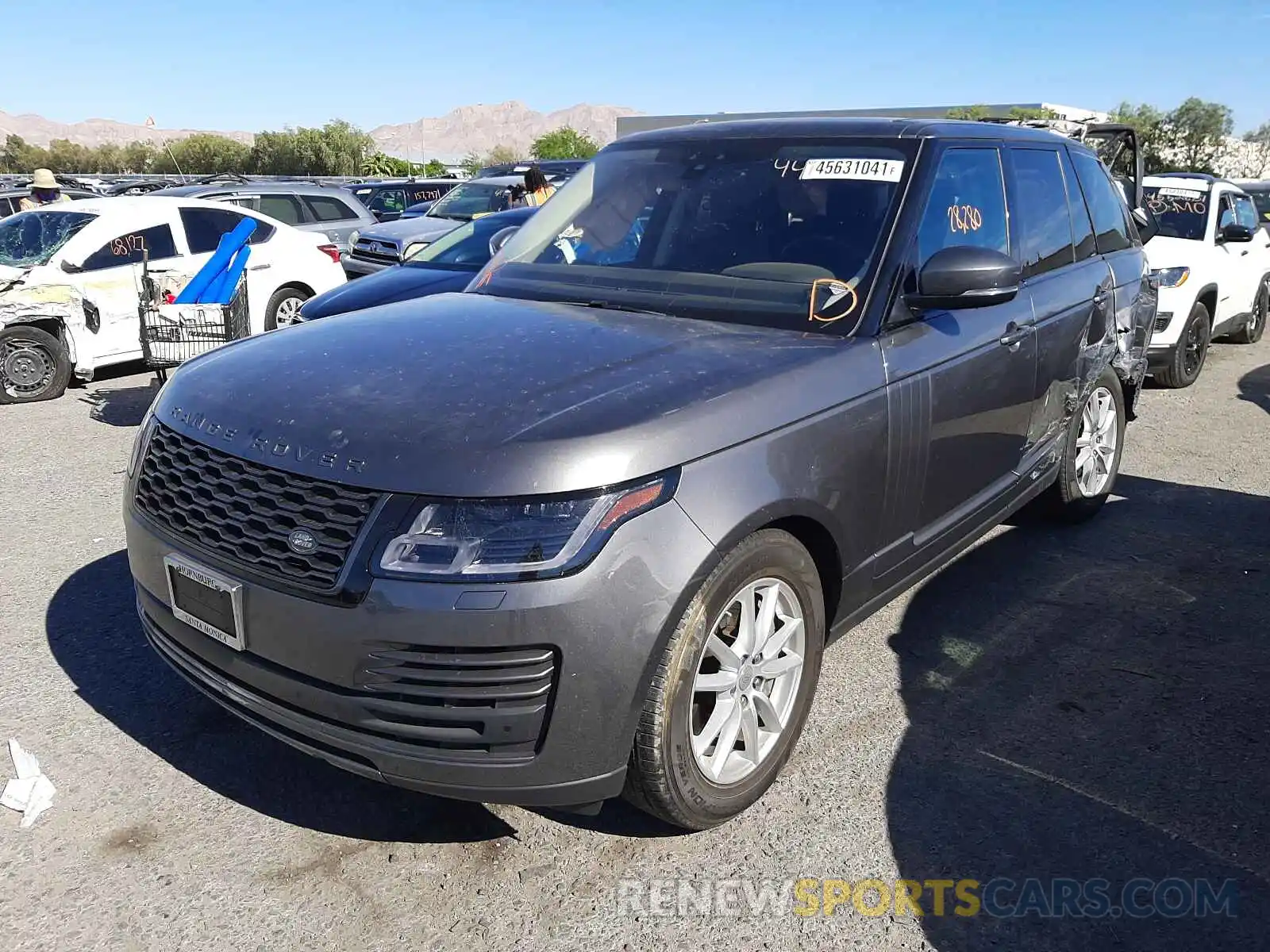 2 Фотография поврежденного автомобиля SALGR2RV7KA542684 LAND ROVER RANGEROVER 2019