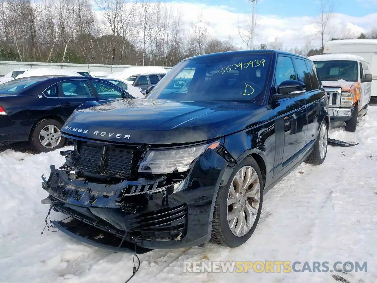 2 Фотография поврежденного автомобиля SALGS2SV4KA557609 LAND ROVER RANGEROVER 2019