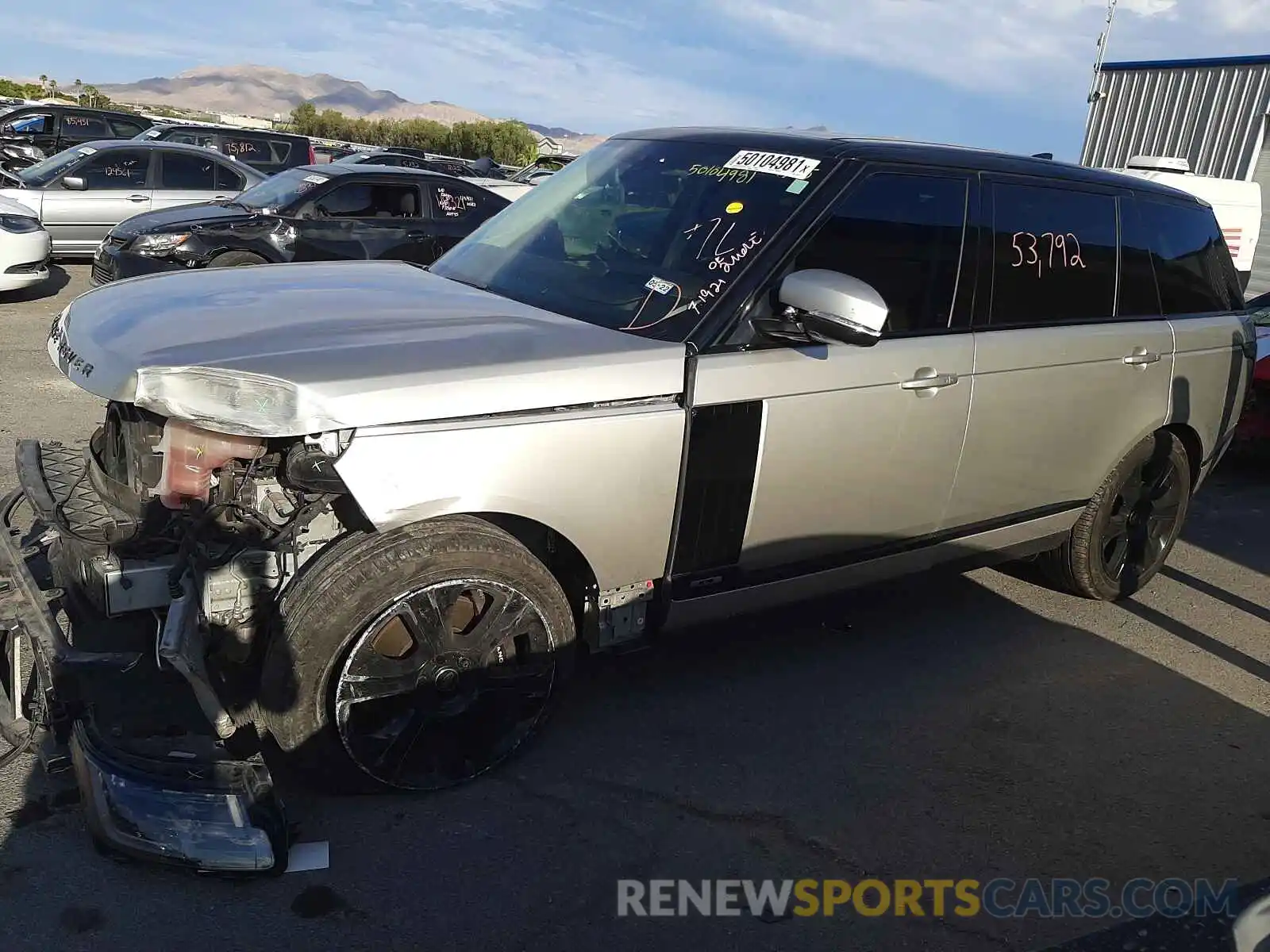 2 Photograph of a damaged car SALGS5REXKA552535 LAND ROVER RANGEROVER 2019