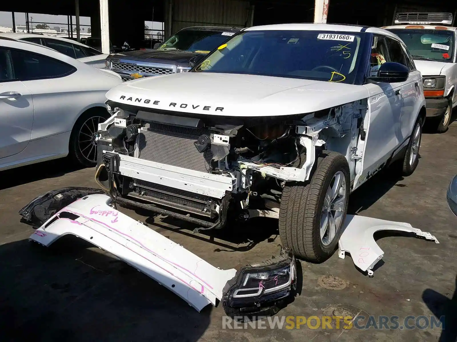 2 Photograph of a damaged car SALYB2EX8KA206705 LAND ROVER RANGEROVER 2019