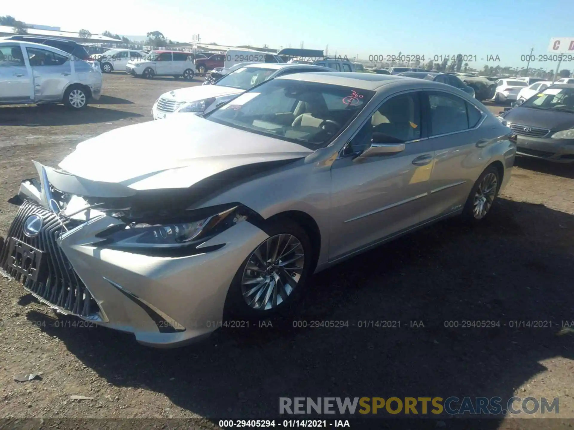 2 Photograph of a damaged car 58AB21B19KU003686 LEXUS ES 2019