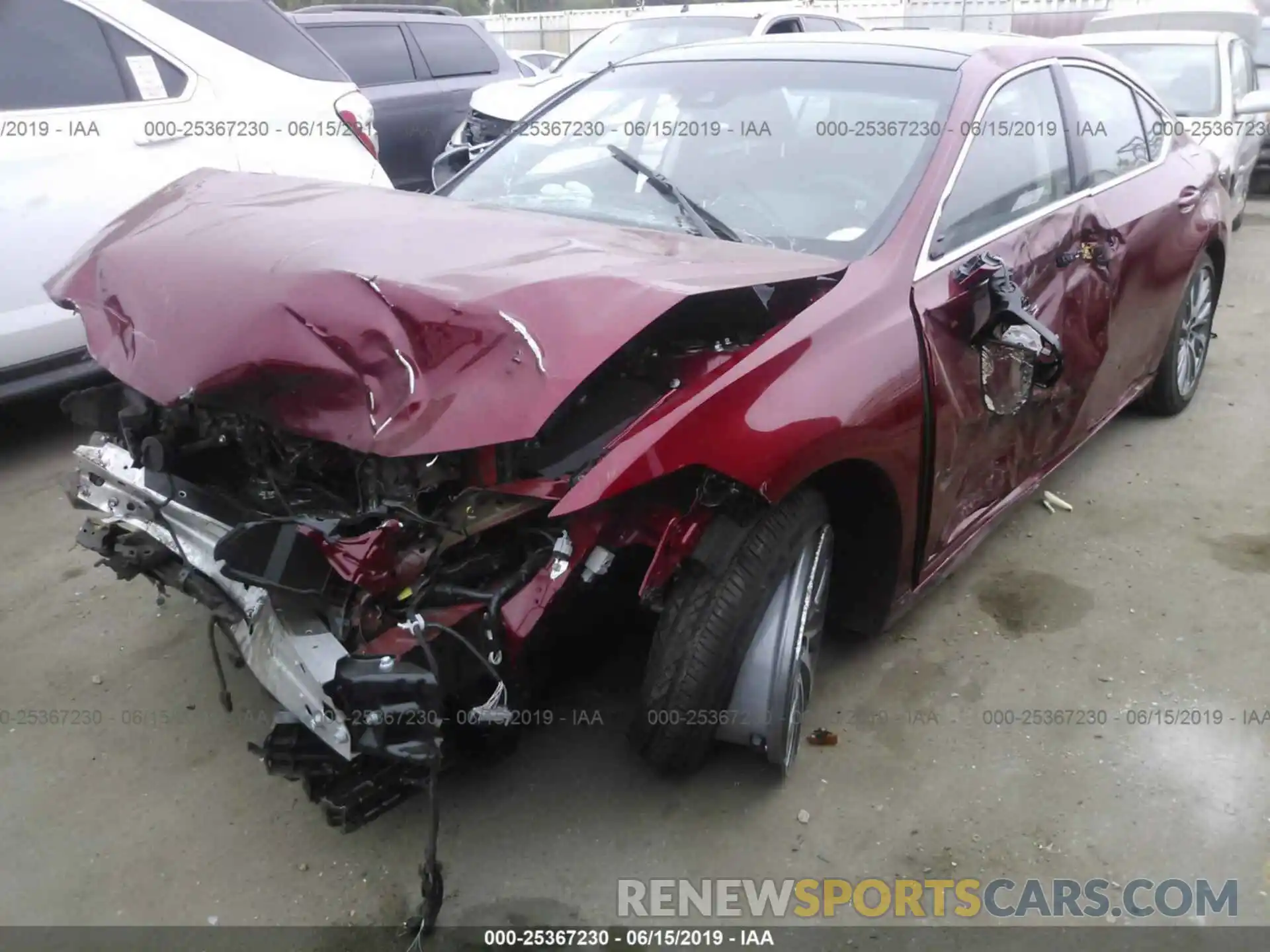 2 Photograph of a damaged car 58ABZ1B10KU024471 LEXUS ES 2019