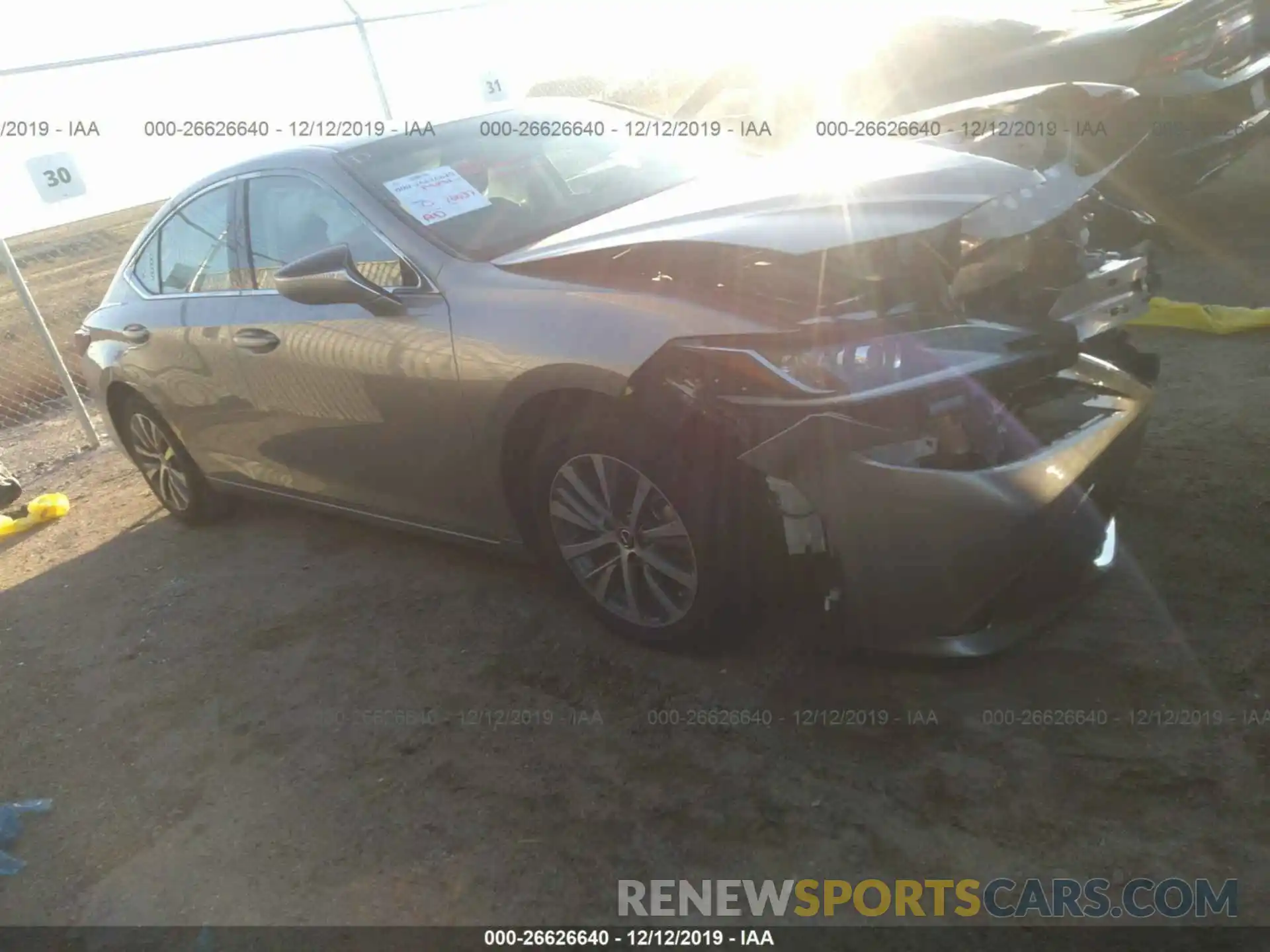 1 Photograph of a damaged car 58ABZ1B11KU005928 LEXUS ES 2019