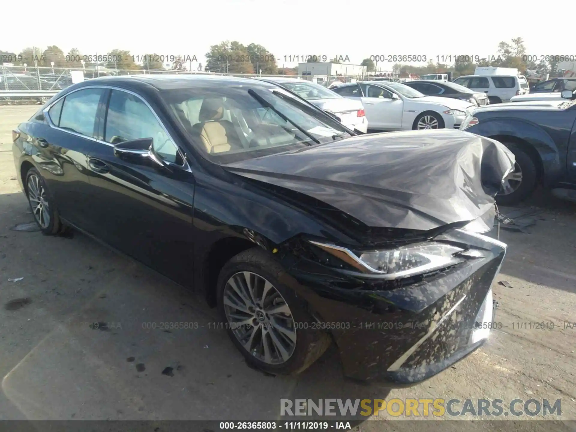 1 Photograph of a damaged car 58ABZ1B14KU049616 LEXUS ES 2019