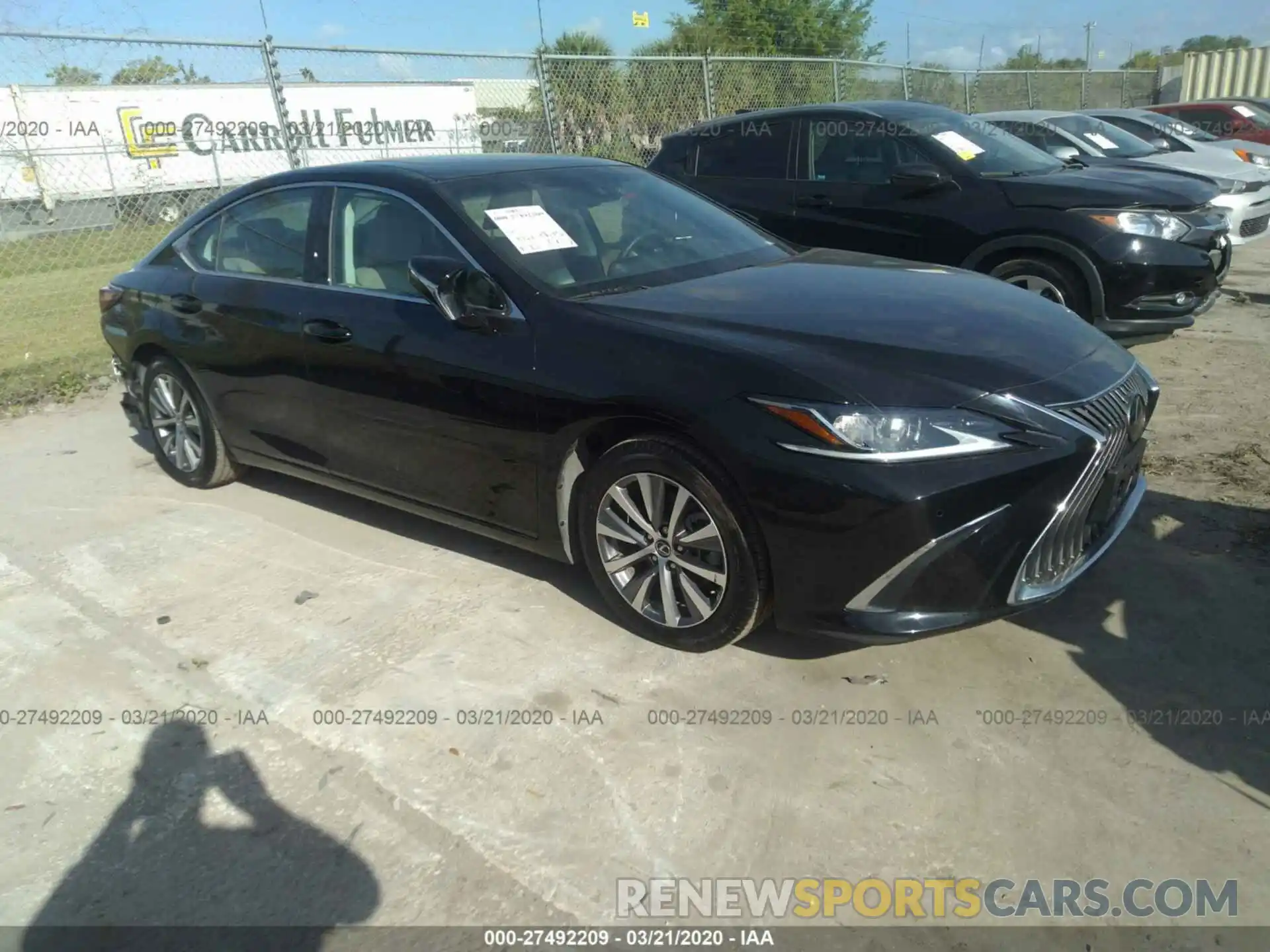 1 Photograph of a damaged car 58ABZ1B15KU007049 LEXUS ES 2019