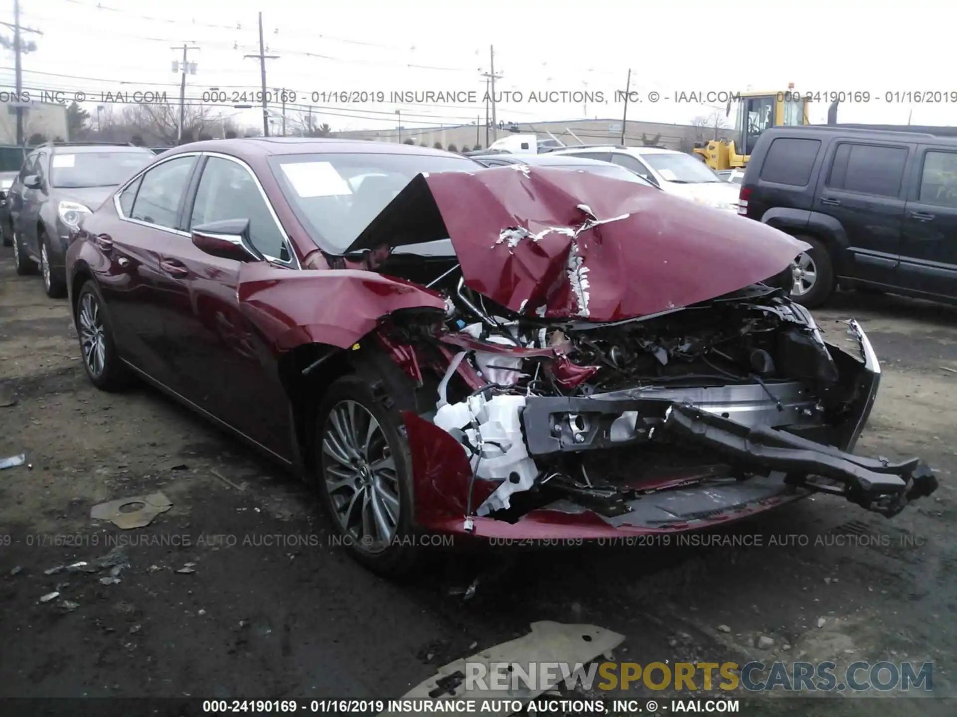 1 Photograph of a damaged car 58ABZ1B15KU011389 LEXUS ES 2019