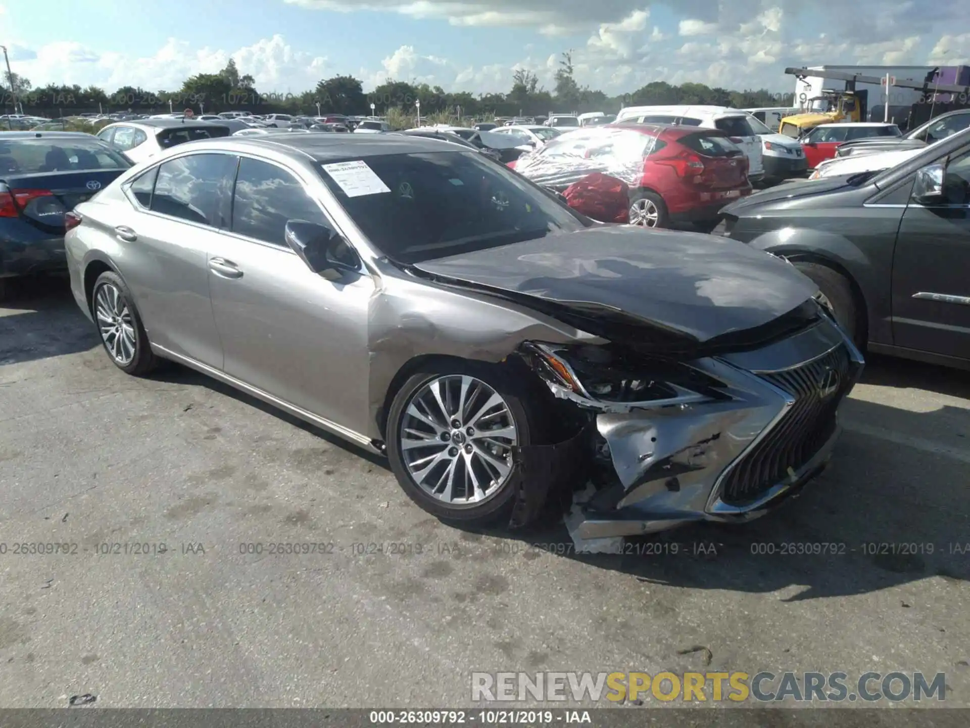 1 Photograph of a damaged car 58ABZ1B15KU032663 LEXUS ES 2019