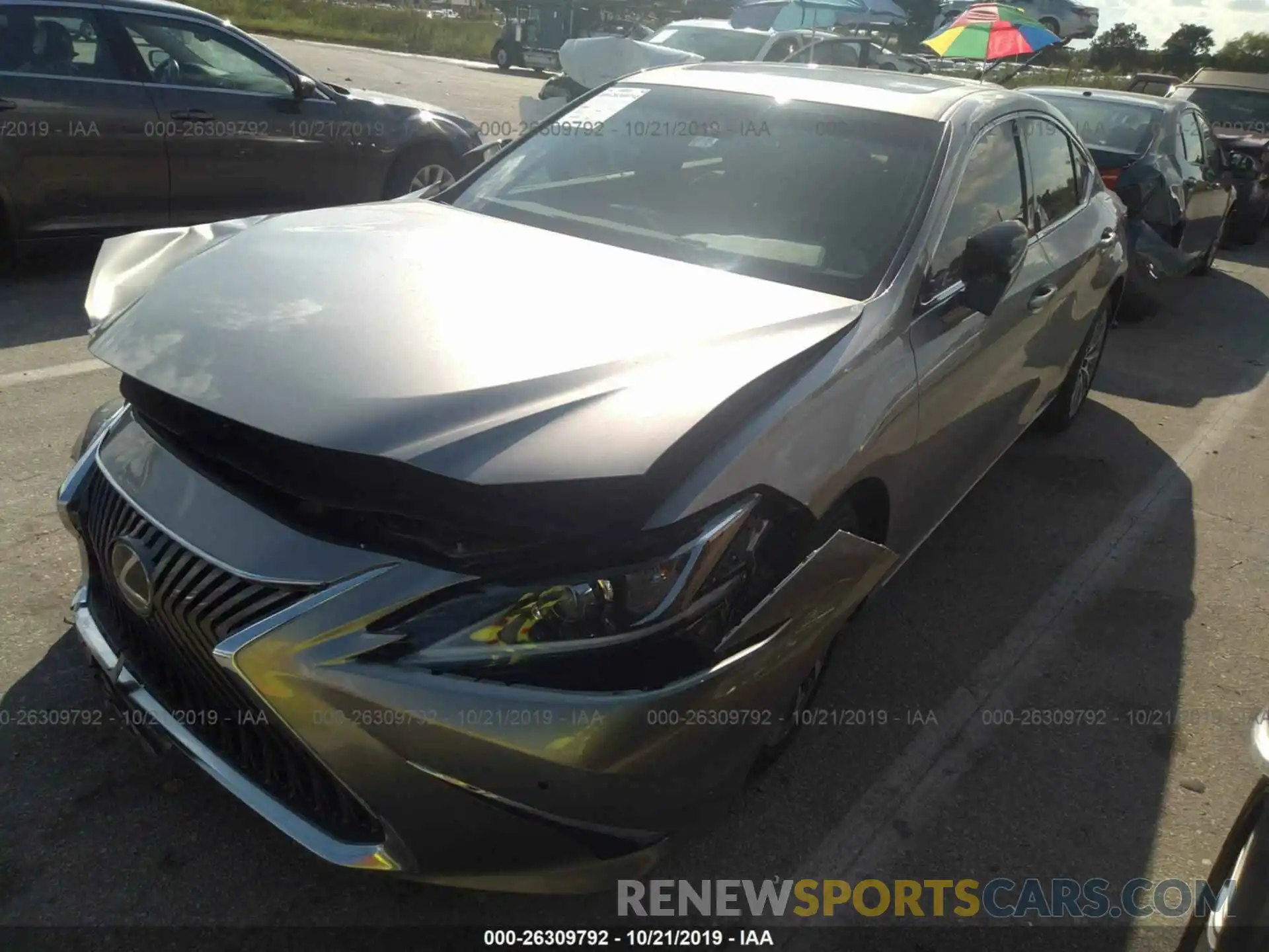 2 Photograph of a damaged car 58ABZ1B15KU032663 LEXUS ES 2019