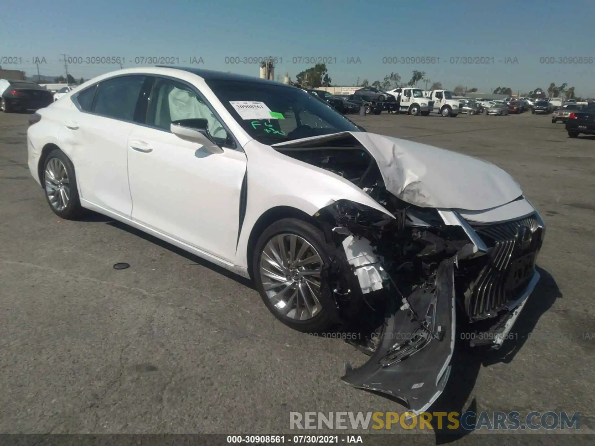 1 Photograph of a damaged car 58ABZ1B16KU027617 LEXUS ES 2019