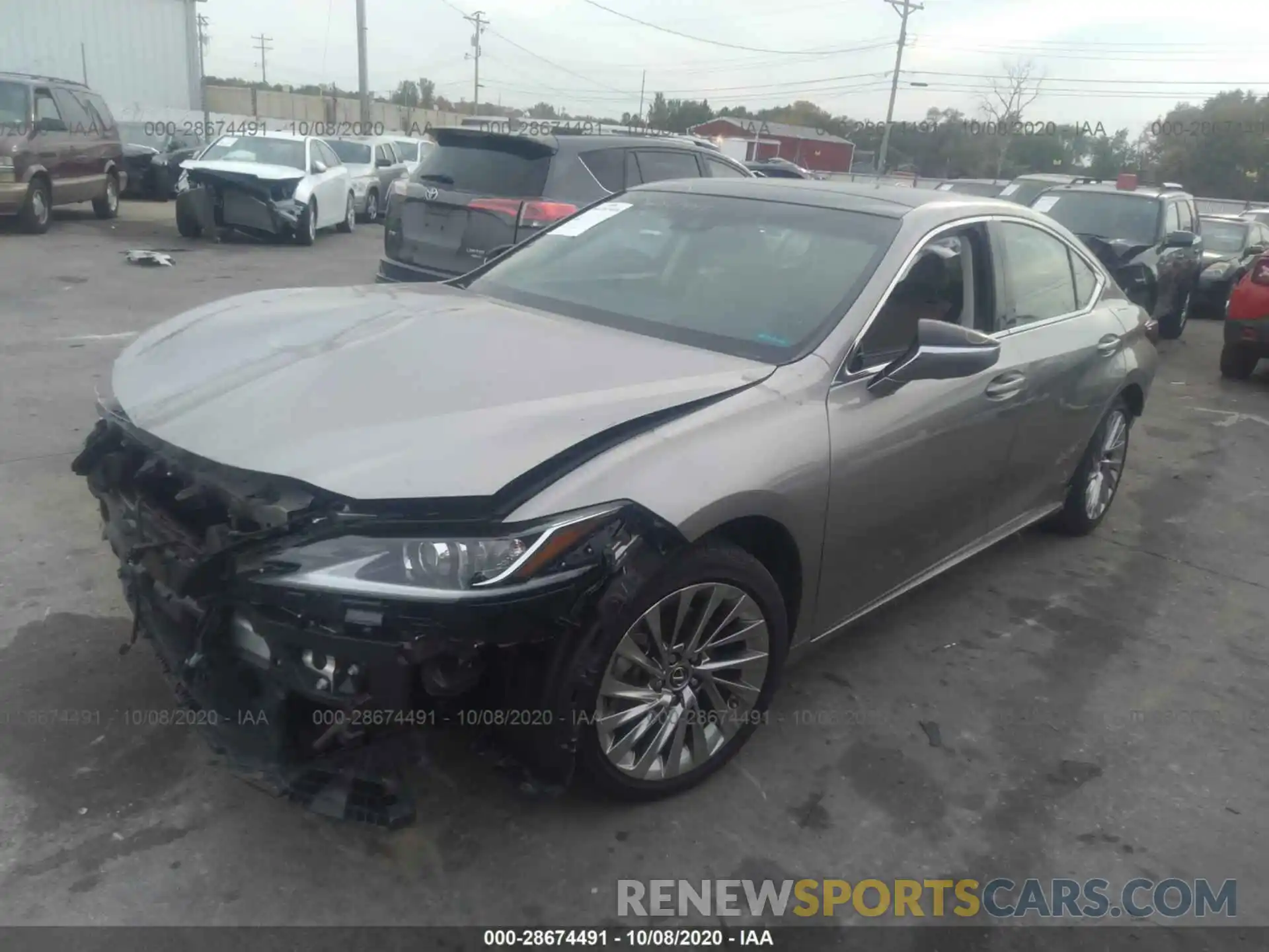 2 Photograph of a damaged car 58ABZ1B16KU031957 LEXUS ES 2019