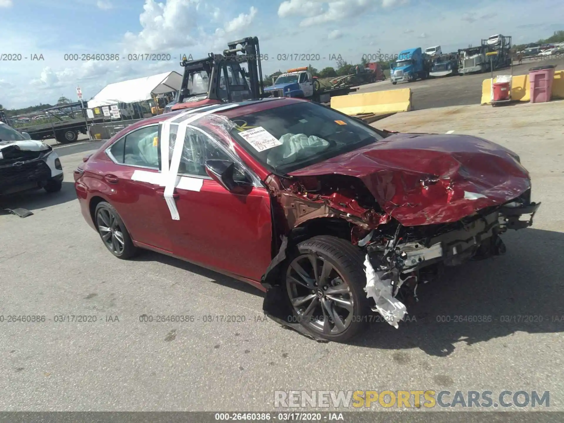 1 Photograph of a damaged car 58ABZ1B17KU034298 LEXUS ES 2019