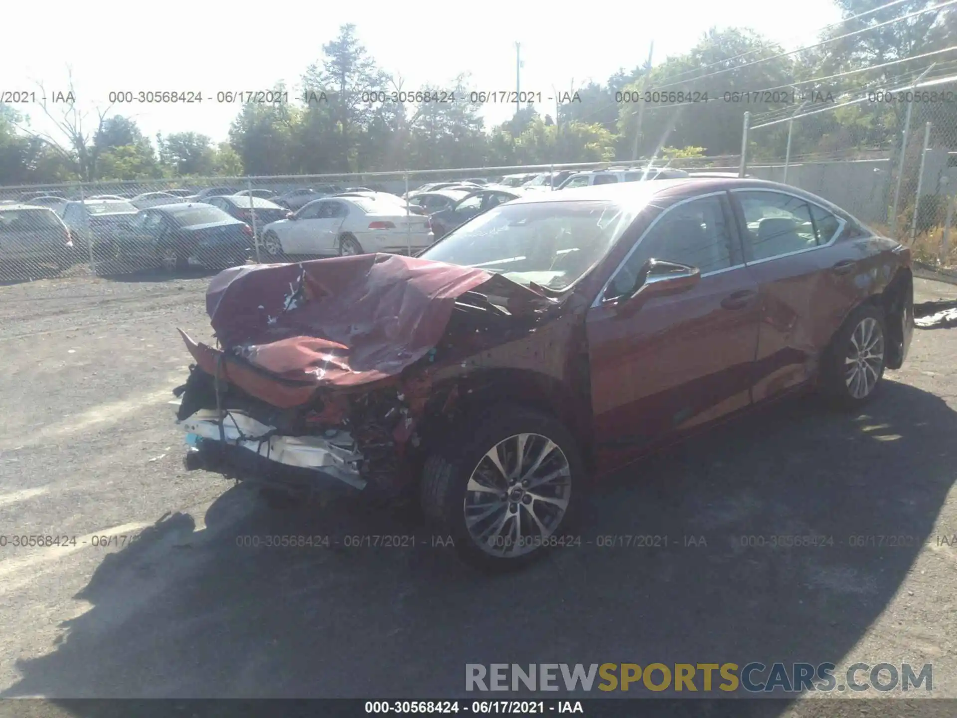 2 Photograph of a damaged car 58ABZ1B17KU037475 LEXUS ES 2019