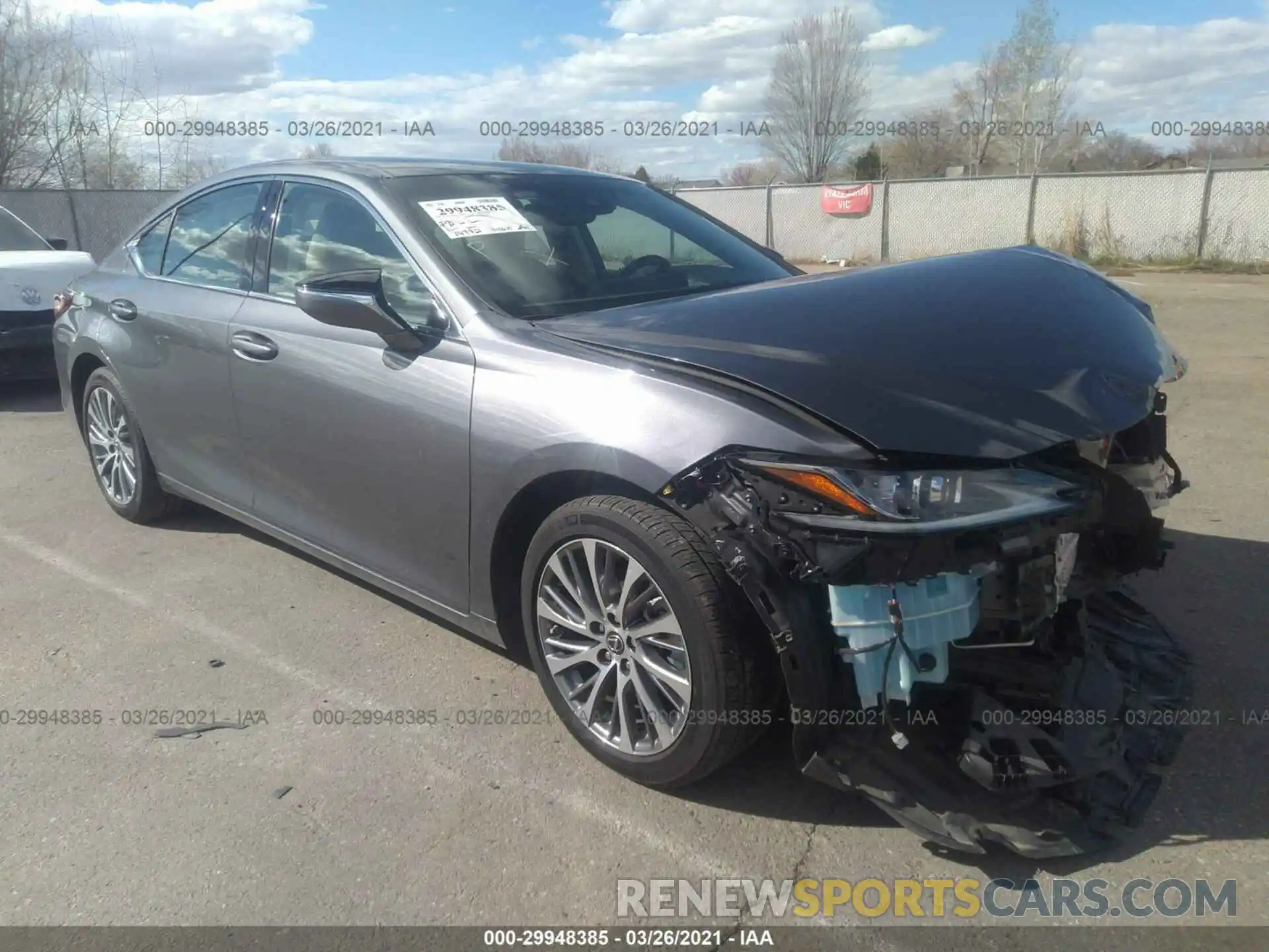 1 Photograph of a damaged car 58ABZ1B18KU005845 LEXUS ES 2019