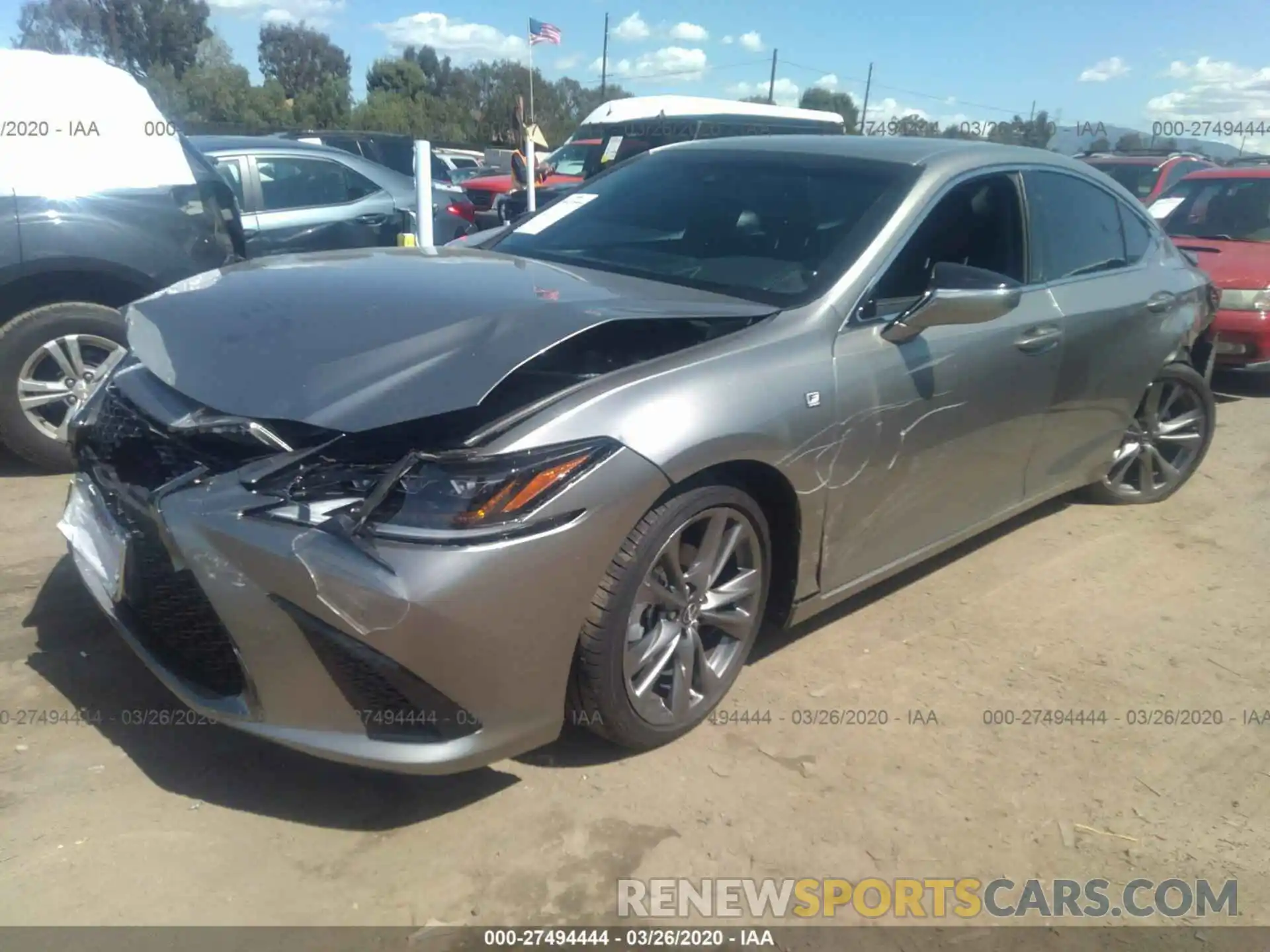 2 Photograph of a damaged car 58ABZ1B19KU011508 LEXUS ES 2019