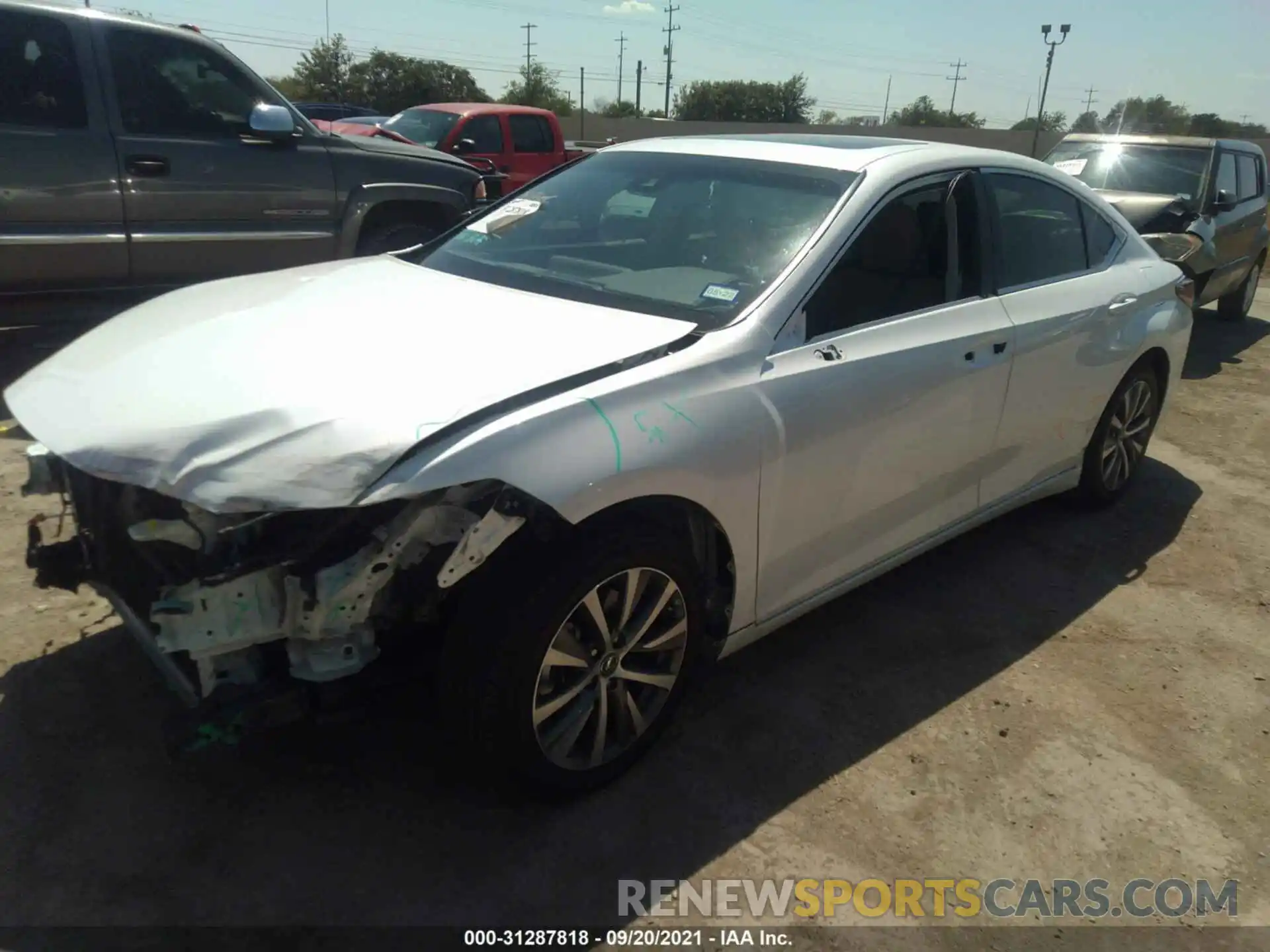 2 Photograph of a damaged car 58ABZ1B1XKU034991 LEXUS ES 2019