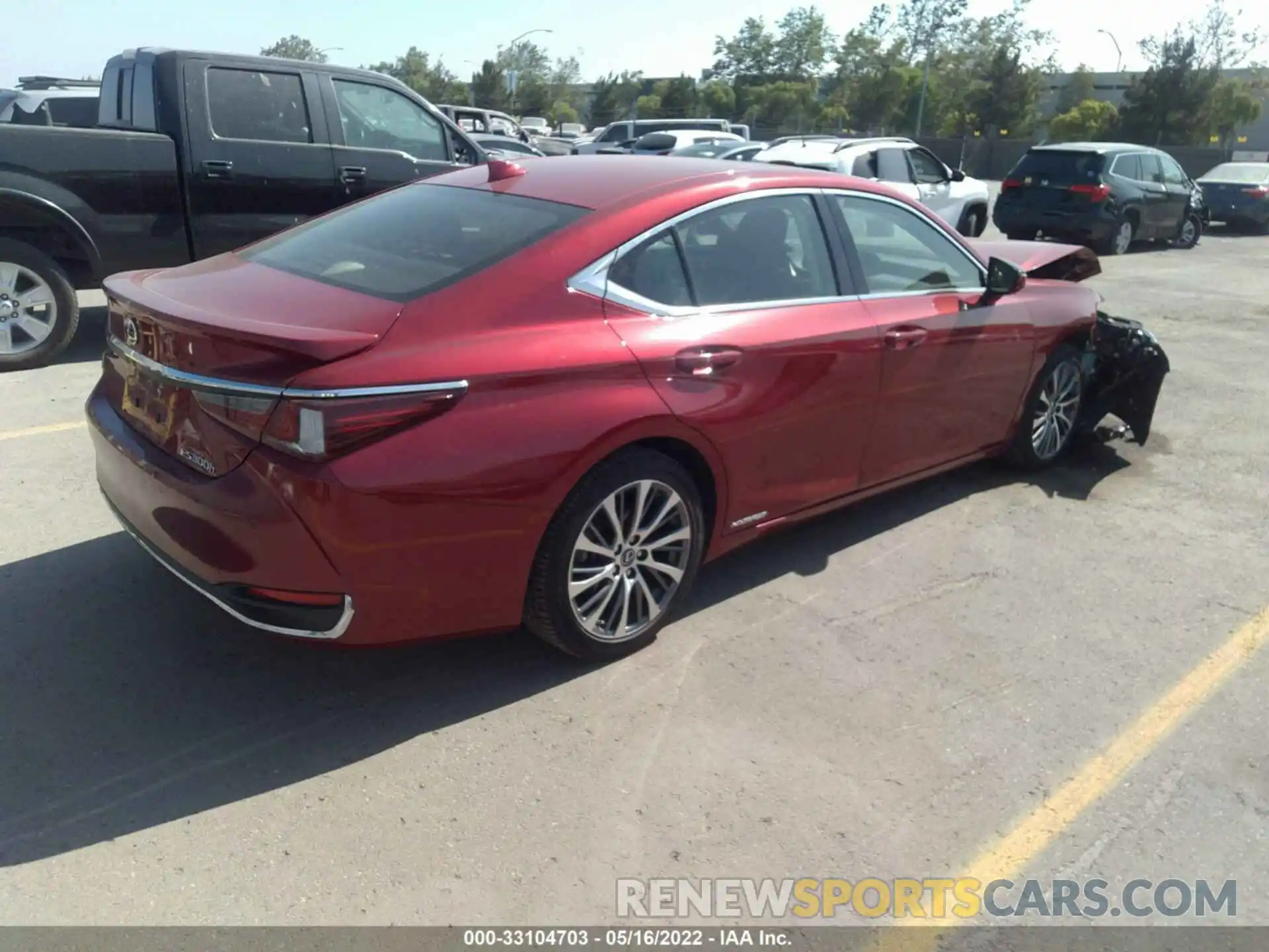 4 Photograph of a damaged car JTHB21B10K2002626 LEXUS ES 2019