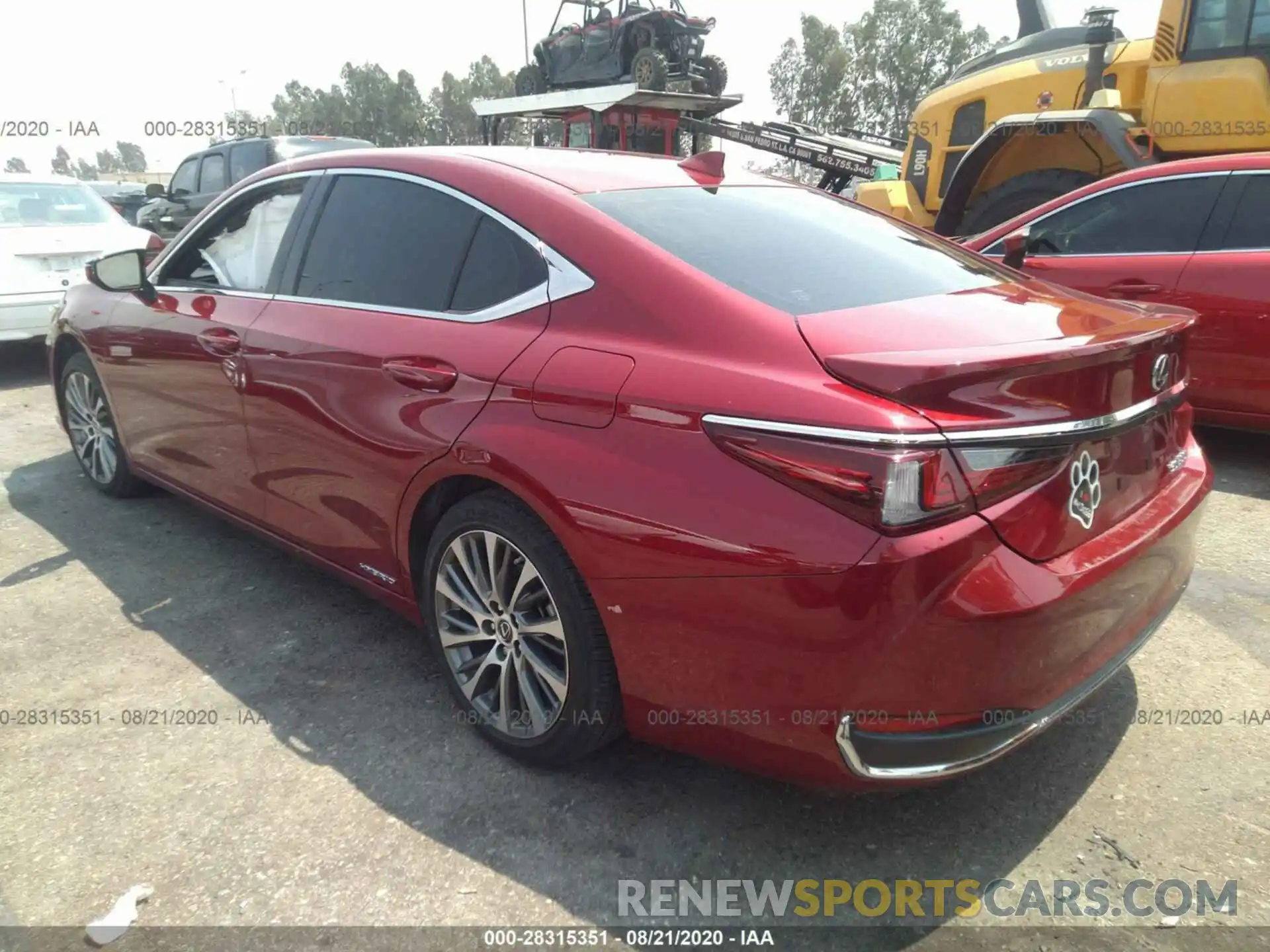 3 Photograph of a damaged car JTHB21B11K2023470 LEXUS ES 2019