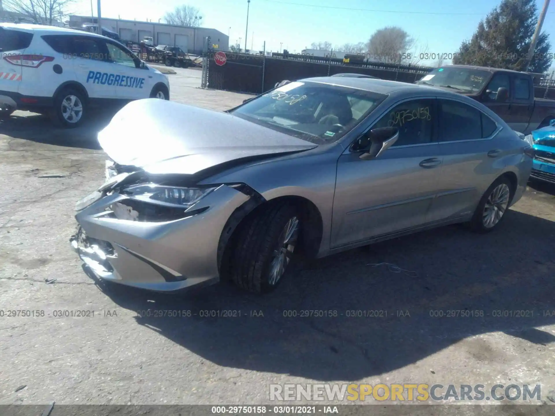 2 Photograph of a damaged car JTHB21B12K2004829 LEXUS ES 2019