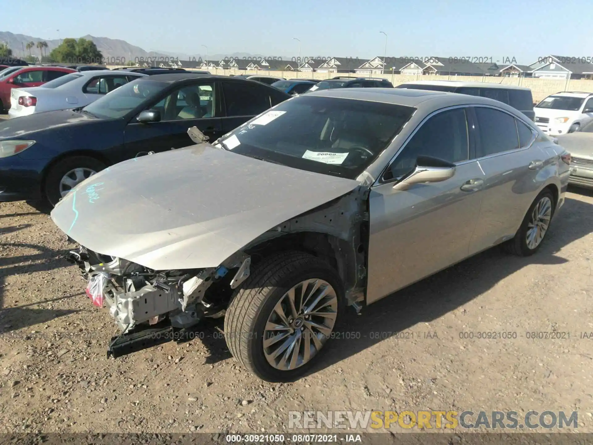 2 Photograph of a damaged car JTHB21B15K2000628 LEXUS ES 2019