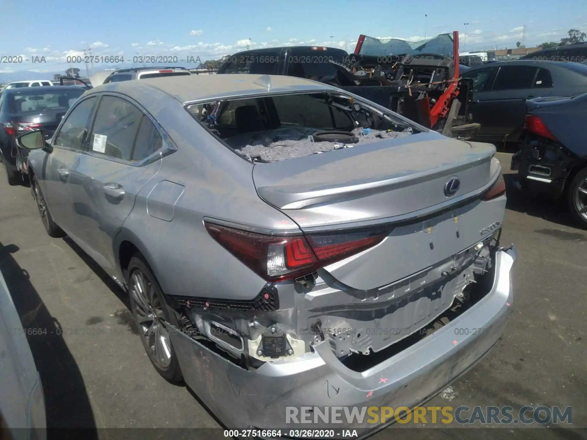 3 Photograph of a damaged car JTHB21B16K2033573 LEXUS ES 2019