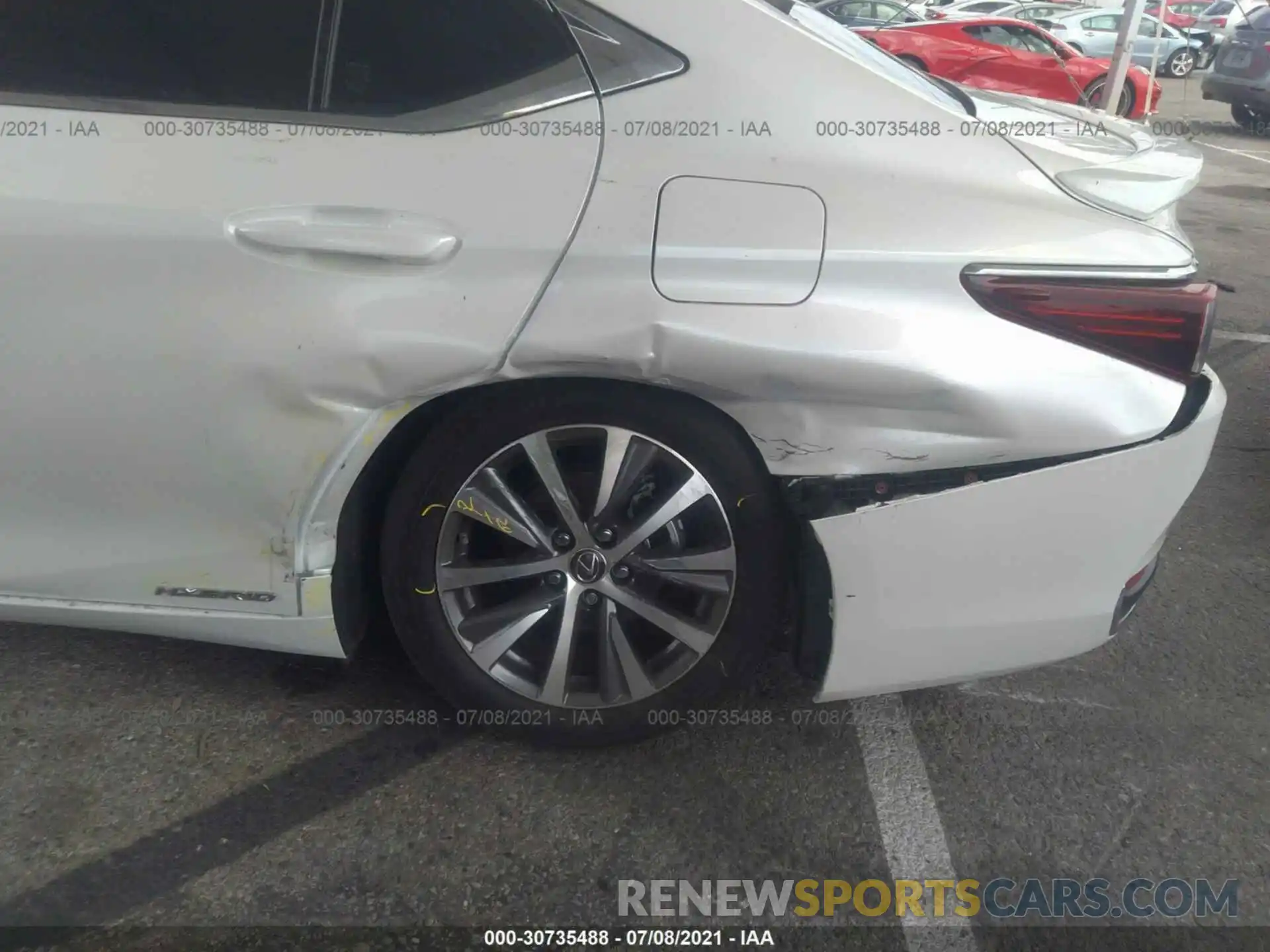 6 Photograph of a damaged car JTHB21B16K2034576 LEXUS ES 2019