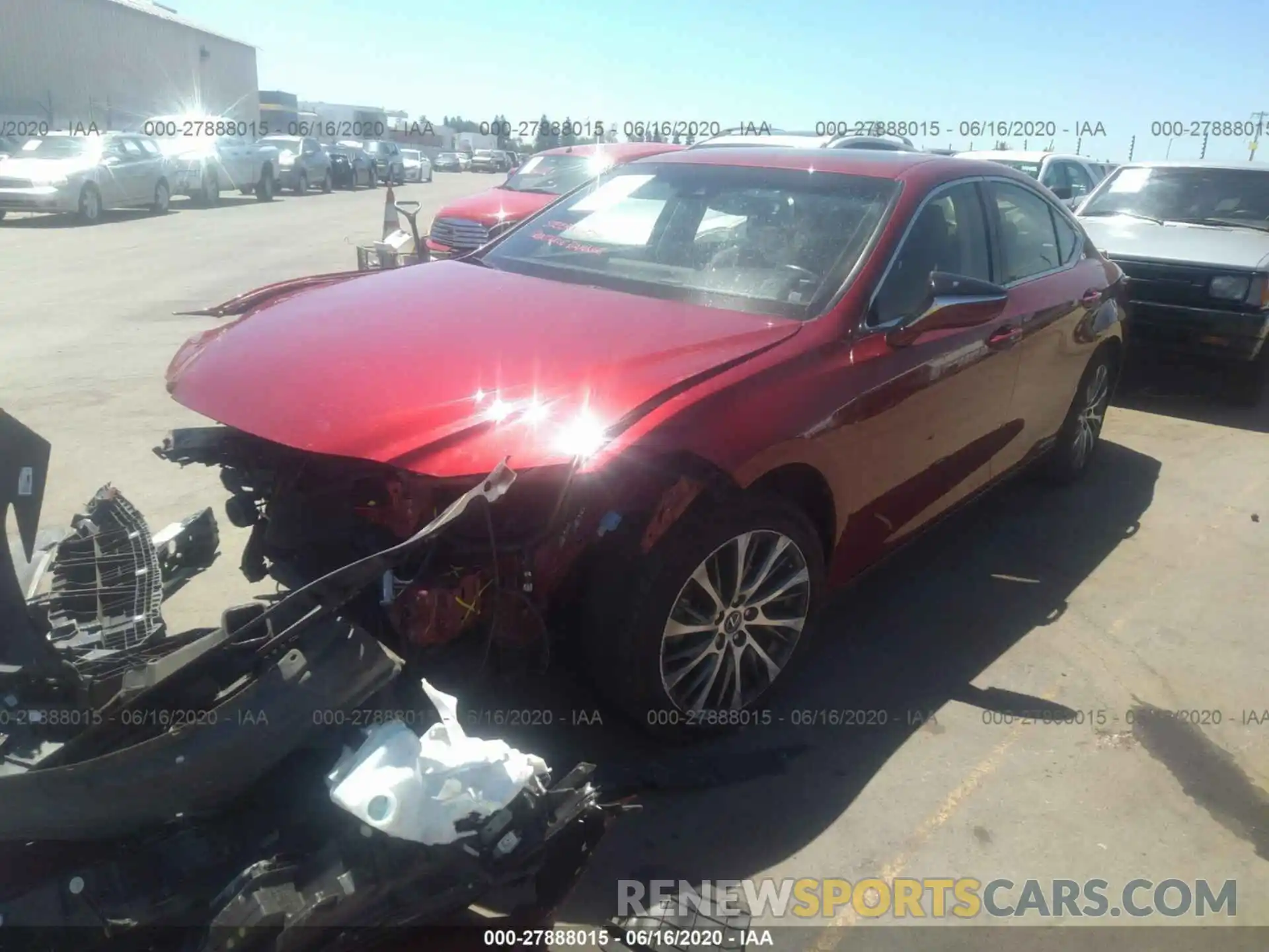 2 Photograph of a damaged car JTHB21B17K2001490 LEXUS ES 2019