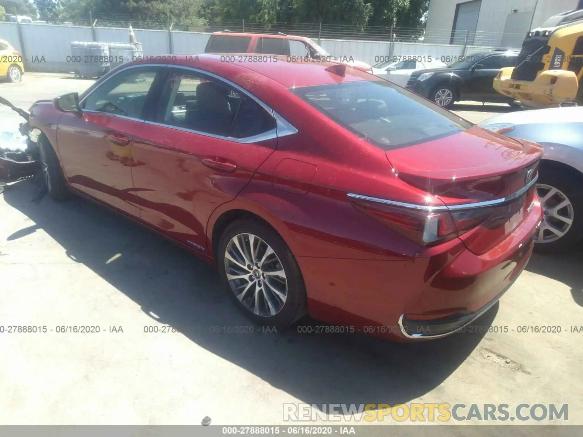 3 Photograph of a damaged car JTHB21B17K2001490 LEXUS ES 2019