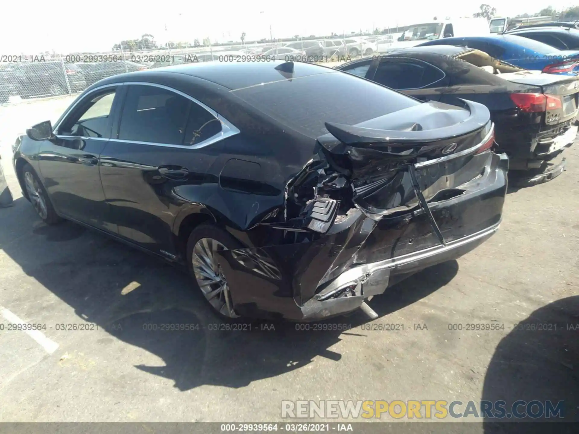 3 Photograph of a damaged car JTHB21B17K2024610 LEXUS ES 2019