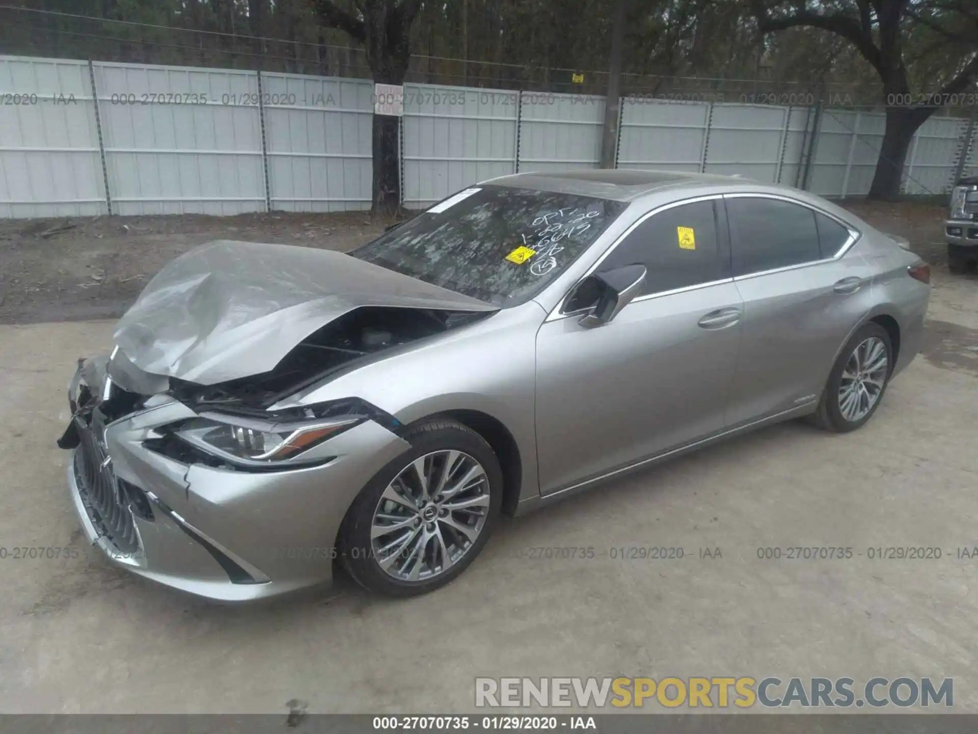 2 Photograph of a damaged car JTHB21B17K2032691 LEXUS ES 2019