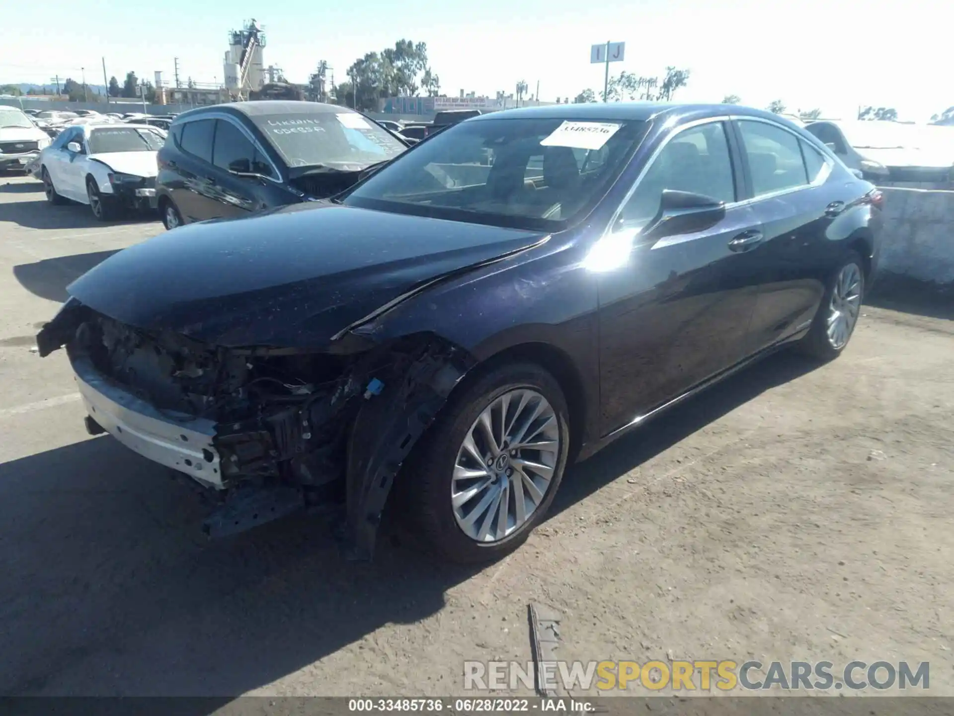 2 Photograph of a damaged car JTHB21B19K2002723 LEXUS ES 2019